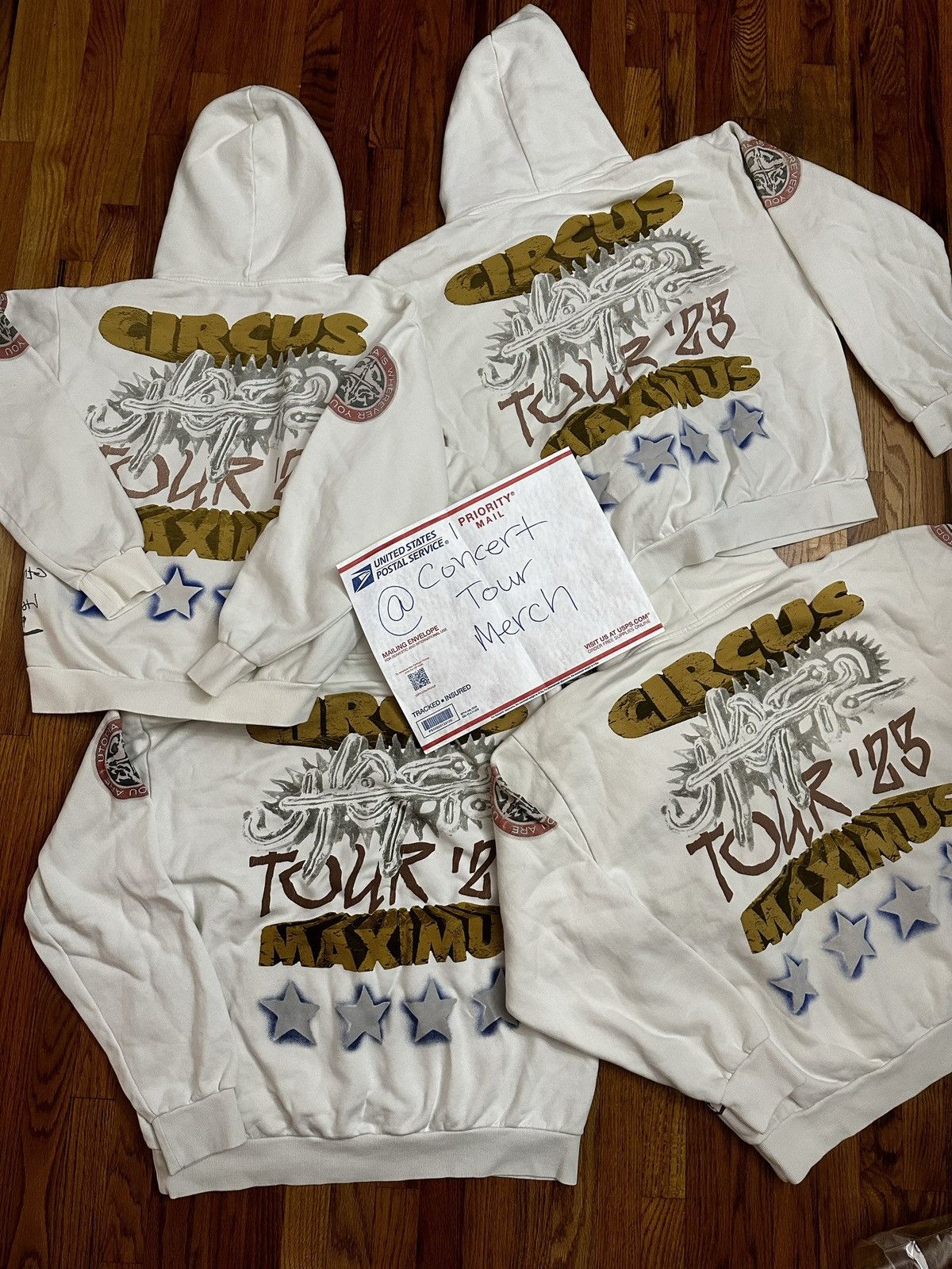image of Travis Scott Circus Maximus Utopia White Hoodie Size L, Men's