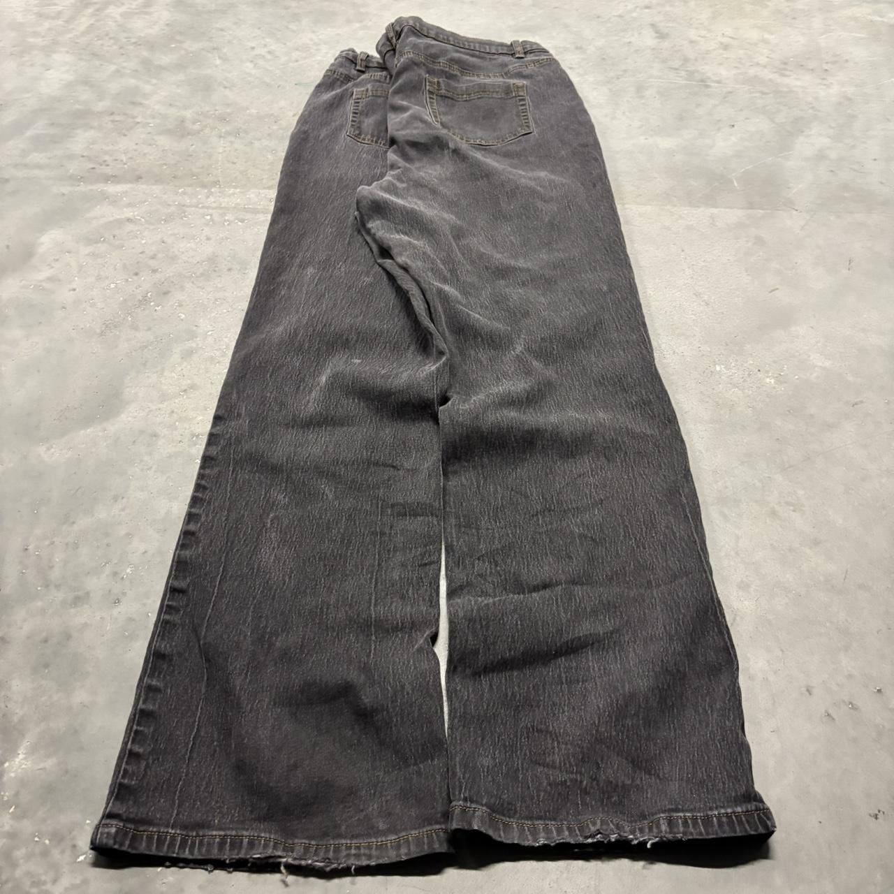 Japanese Brand × Vintage Crazy Vintage Y2K/2000s Grunge Faded Black Denim Jeans! Size US 34 / EU 50 - 4 Thumbnail