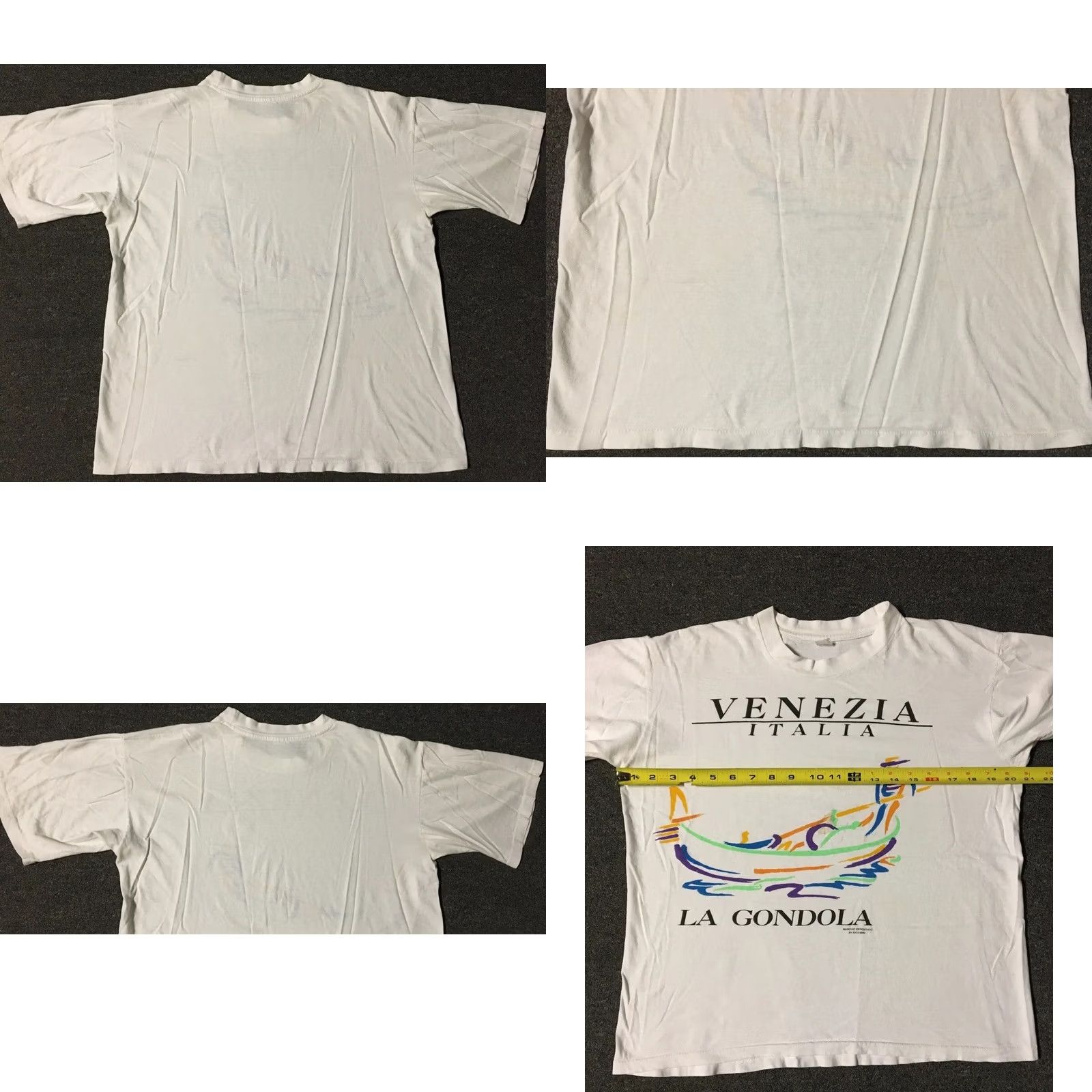 Vintage VINTAGE Venice Italy Gondola Shirt S White 80s 90s Vaporwave Grunge USA Mens T-Shirt Single Stitch Classic Fit Small Size US S / EU 44-46 / 1 - 8 Thumbnail