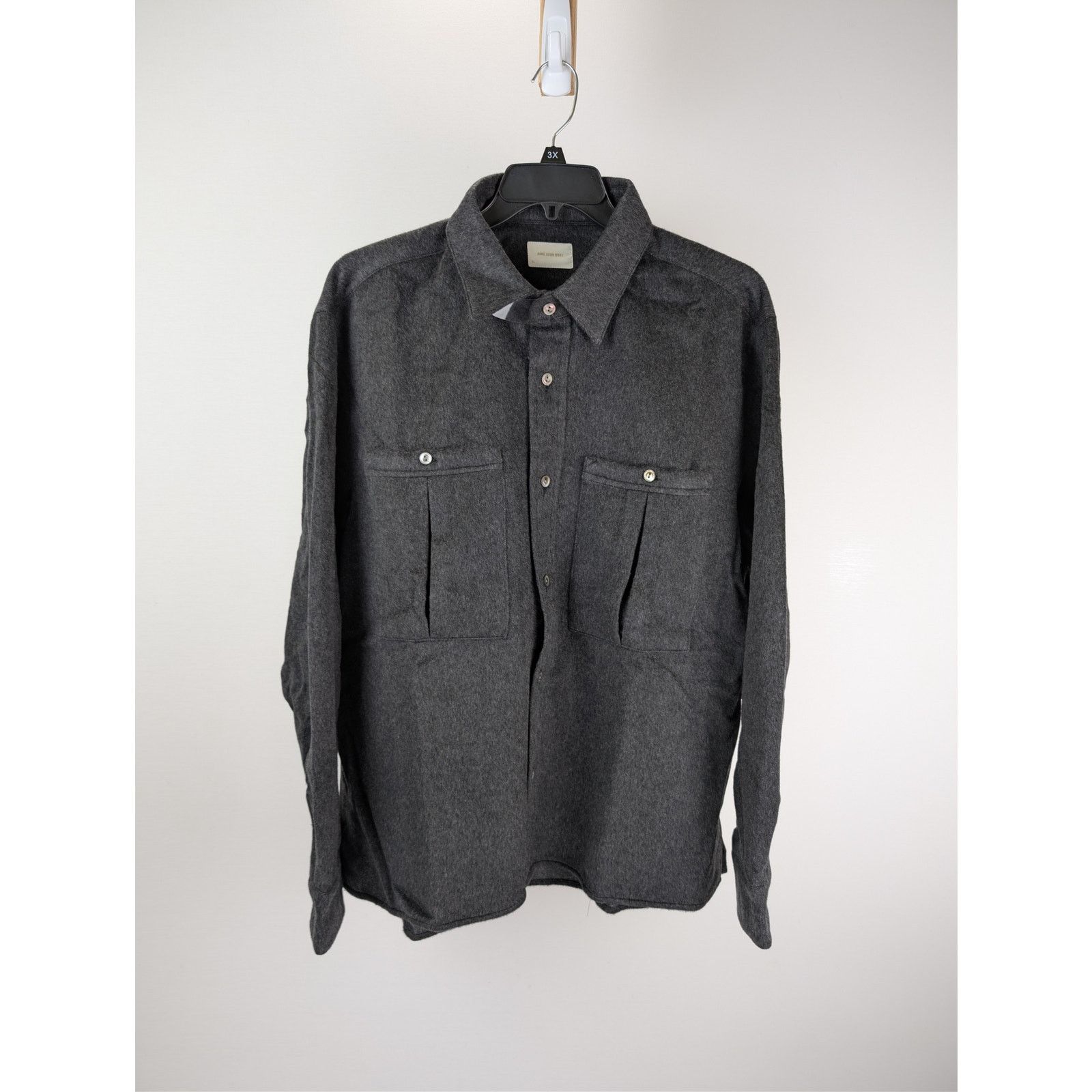 Aime Leon Dore o1rshd1 Cashmere Field Shirt in Graphite Size US XL / EU 56 / 4 - 8 Thumbnail
