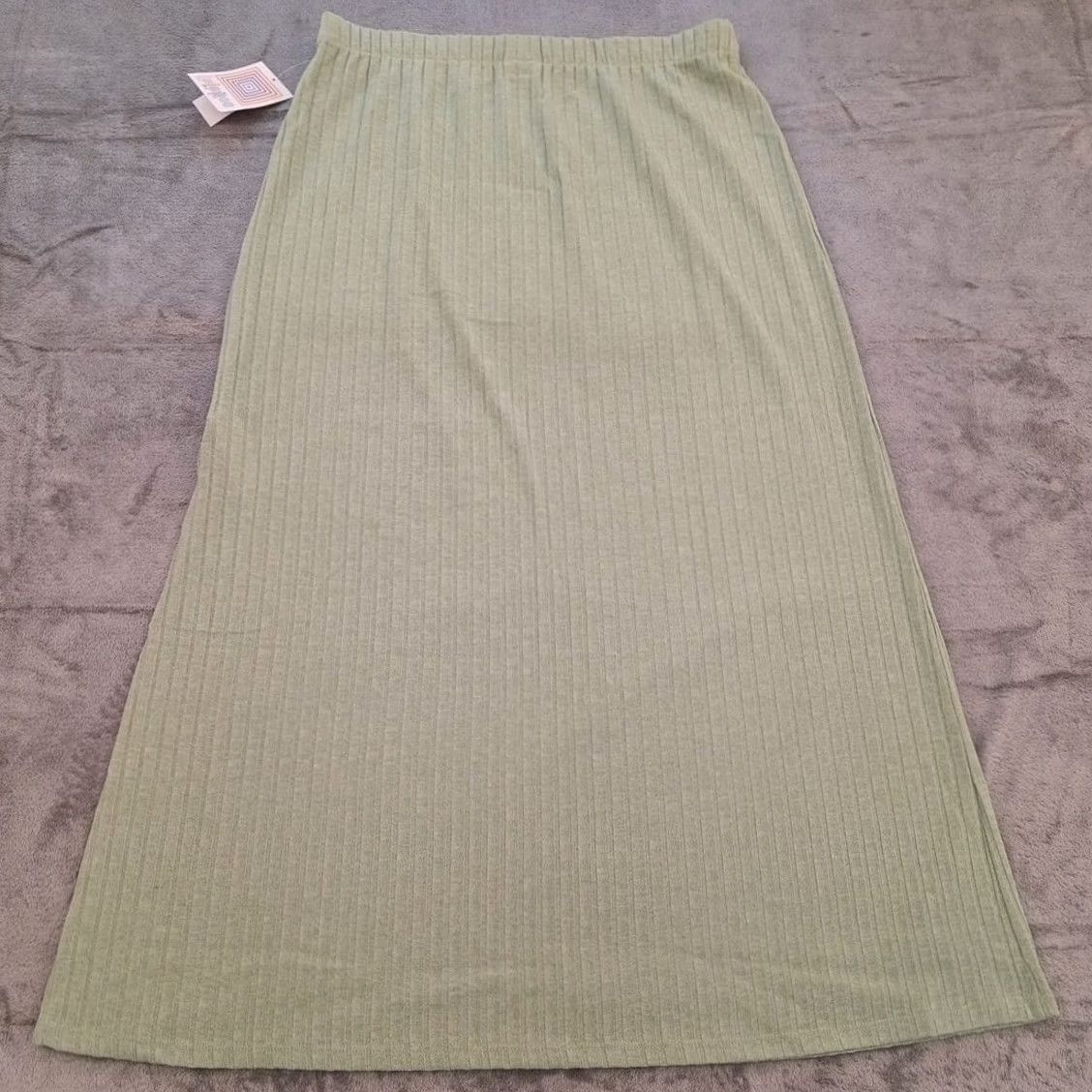 Vintage LuLaRoe Skirt XL Green Striped Maxi Pull On Slit Long Womens Size 40" / US 18 - 6 Thumbnail