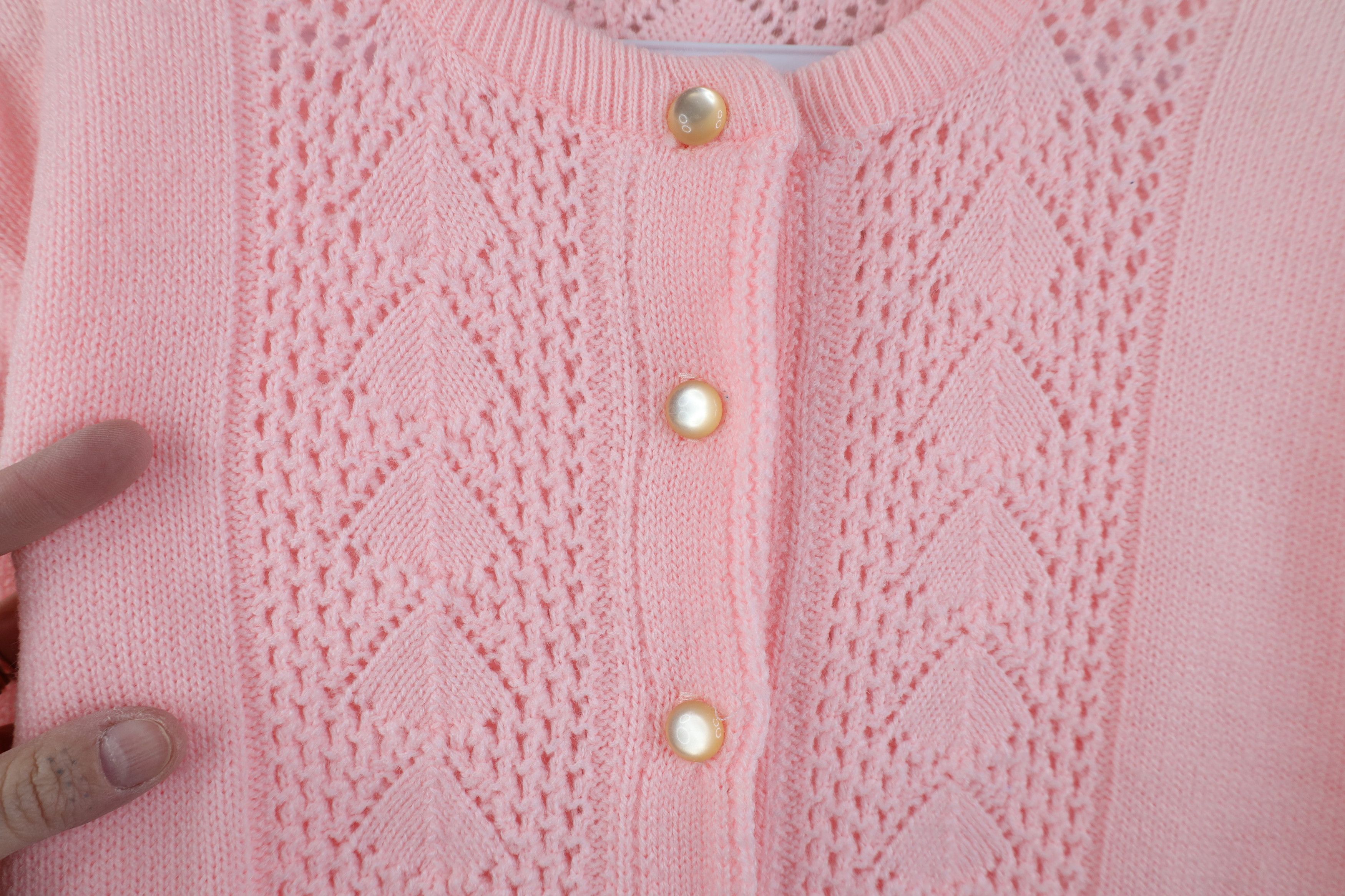 Vintage Vintage 50s 60s Streetwear Crochet Knit Cardigan Sweater USA Size M / US 6-8 / IT 42-44 - 6 Thumbnail