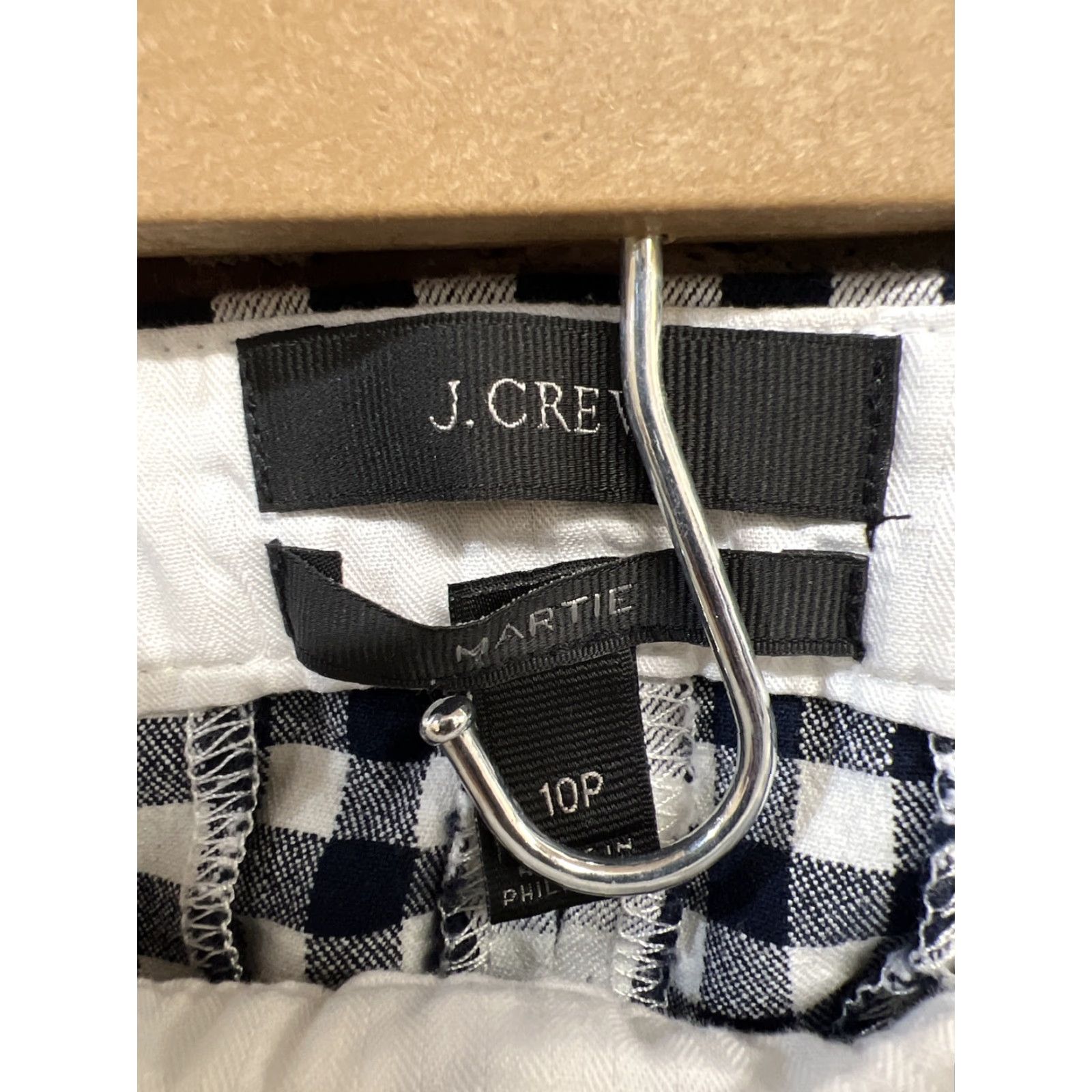 J.Crew J.CREW Martie Slim Ankle Pant 10P Petite Black White Striped Pants Women Slimming 22in Inseam Size 32" / US 10 / IT 46 - 3 Thumbnail