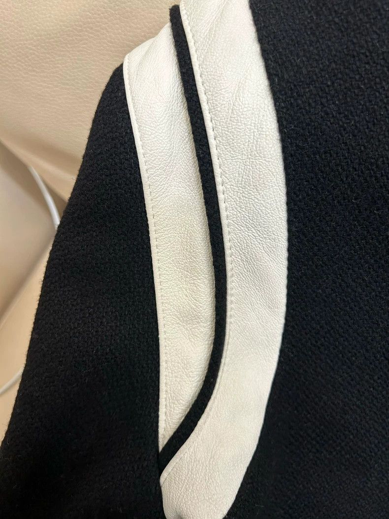 Saint Laurent Paris Classic Saint Laurent Black and White Varsity Jacket-2505 Size US L / EU 52-54 / 3 - 3 Thumbnail