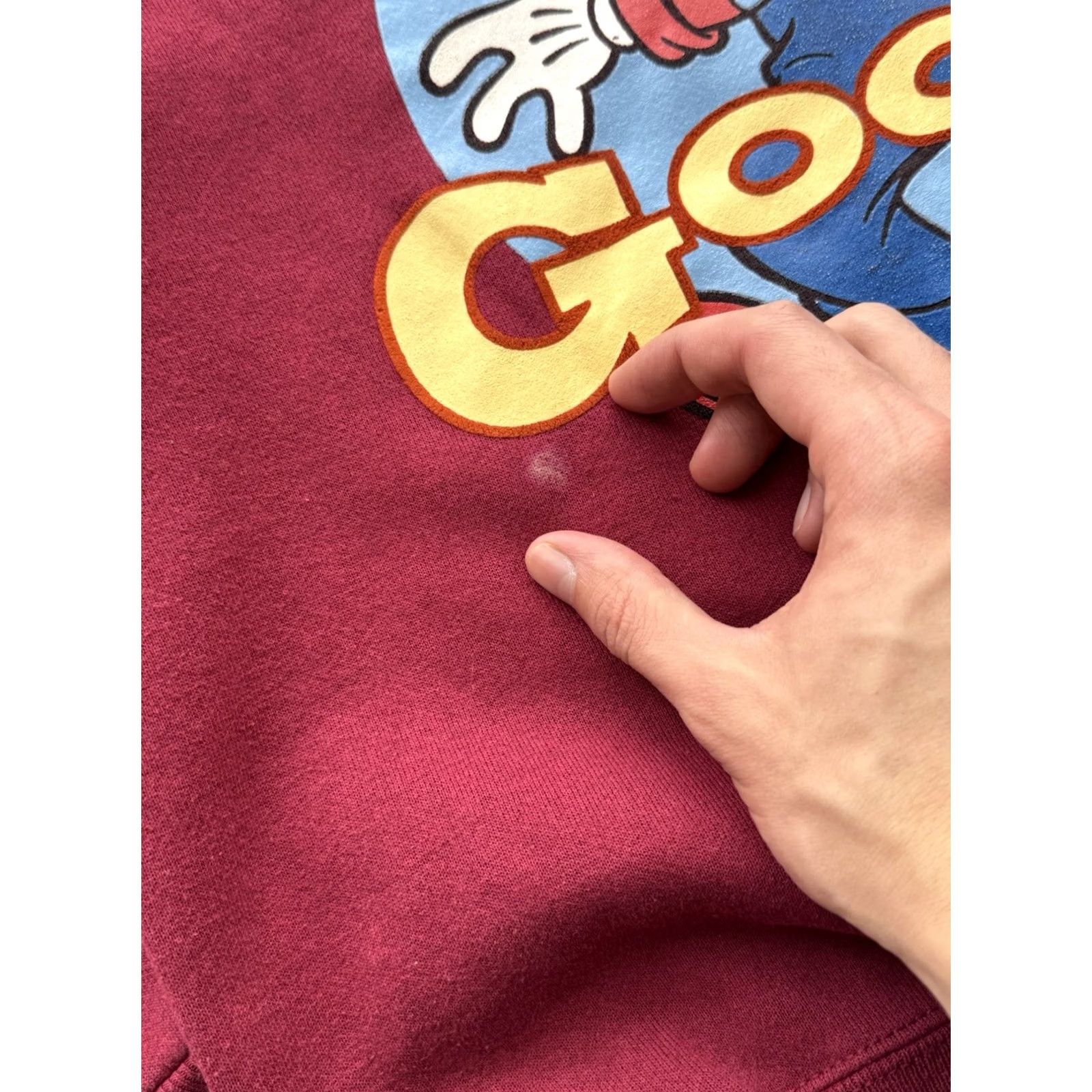 Hanes VINTAGE Disney Goofy Sweatshirt Red Hanes Size M Pullover Mens 90s Cartoon Logo USA City Streetwear Size US M / EU 48-50 / 2 - 6 Thumbnail