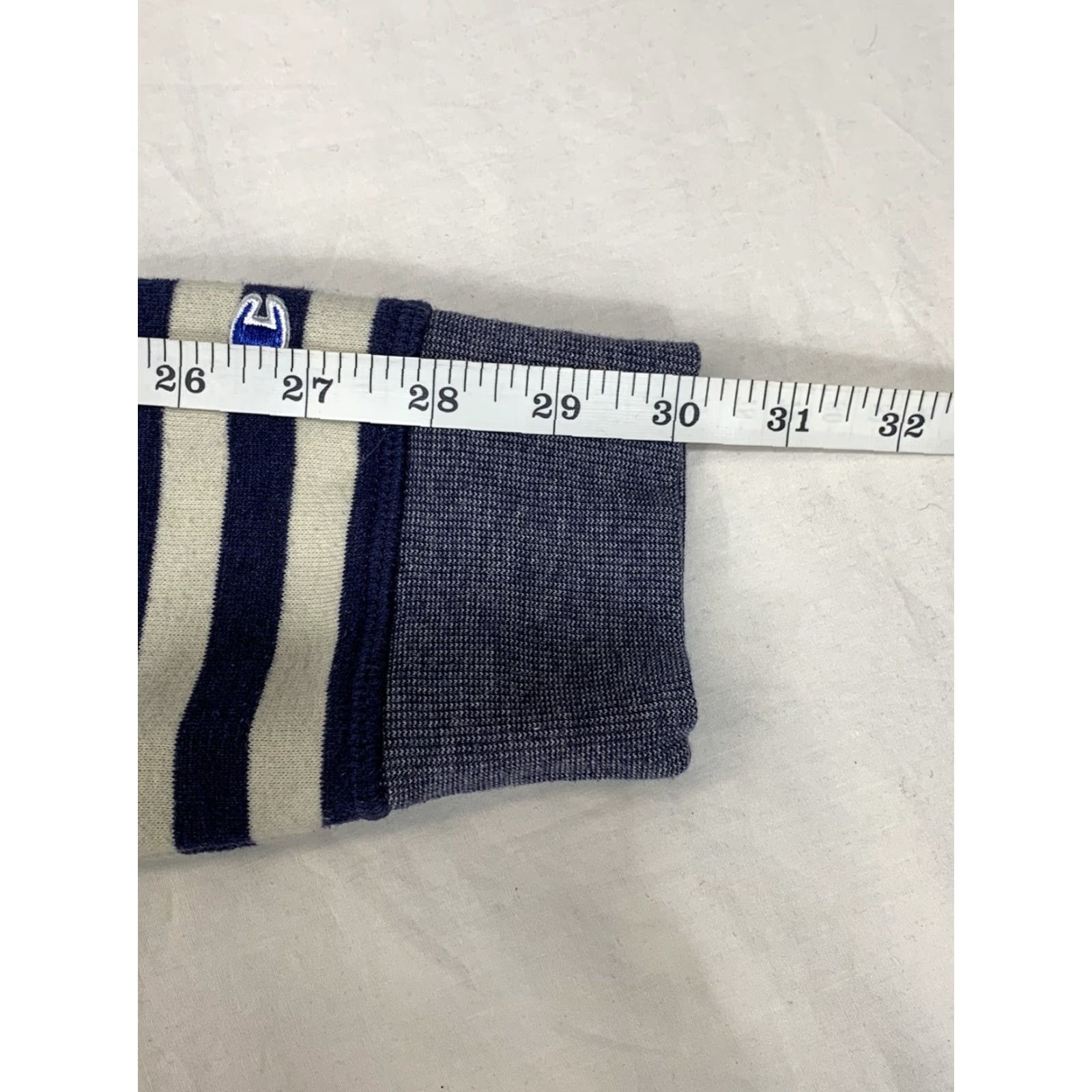 Champion VINTAGE Champion Stripped Women's Sweater 537 XL Blue 90s Crew Neck Long Sleeve Pullover Knit Shirt Women Size XL / US 12-14 / IT 48-50 - 5 Thumbnail