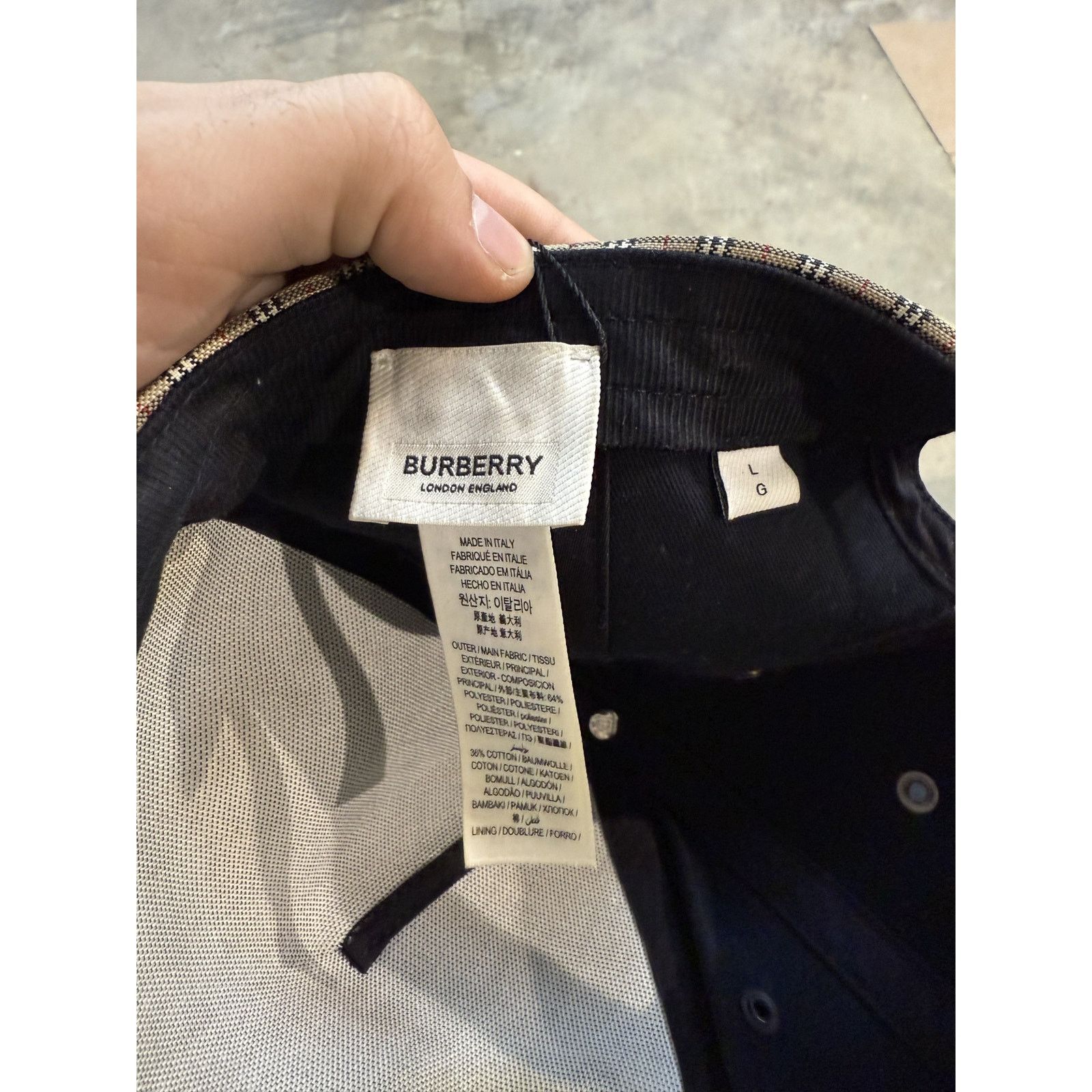 Burberry Burberry Monogram Cap Brown Used Large Size ONE SIZE - 3 Thumbnail