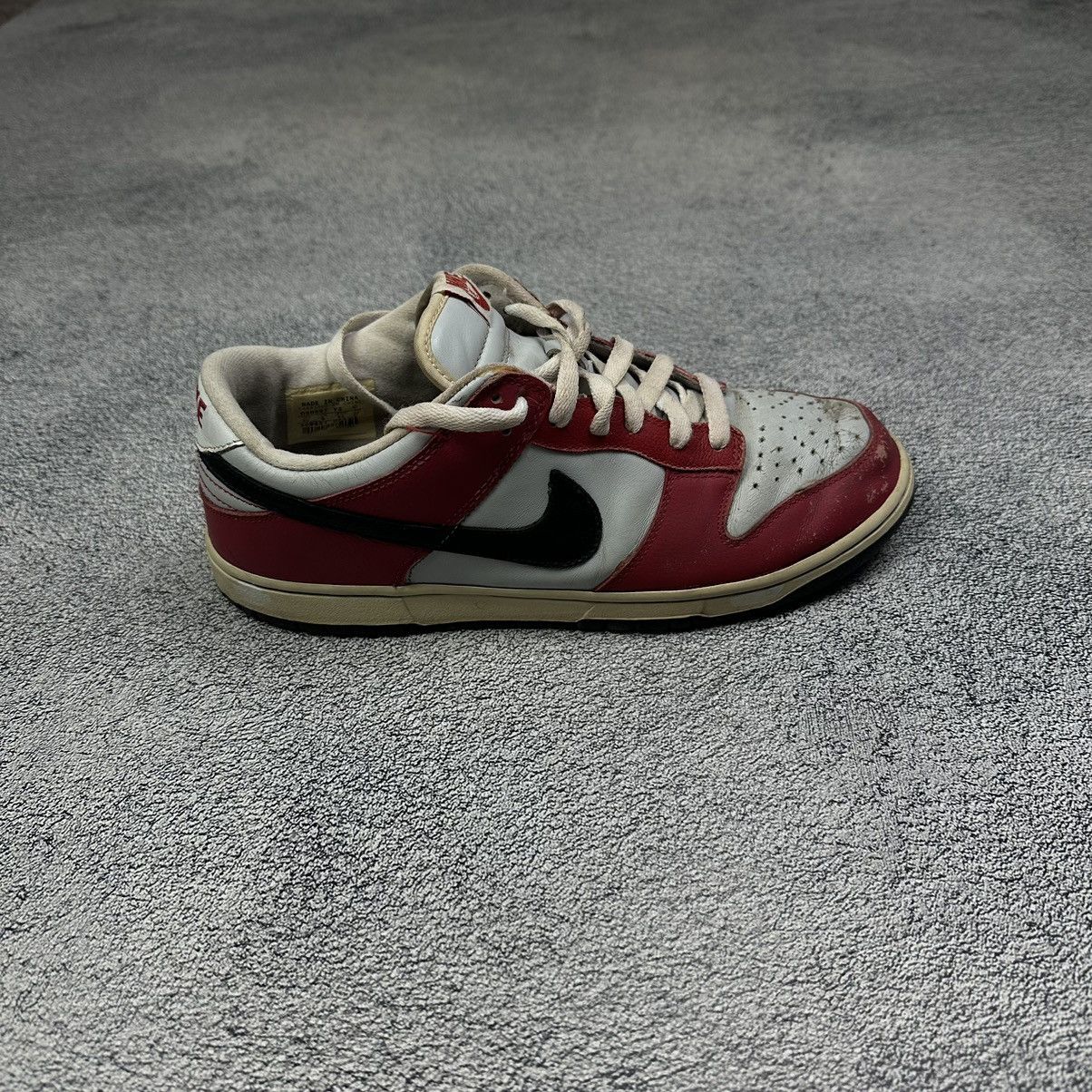 Nike × Vintage Rare! Vintage 2005 Nike Dunk Low Red Sail Black Chicago Size US 10 / EU 43 - 7 Thumbnail