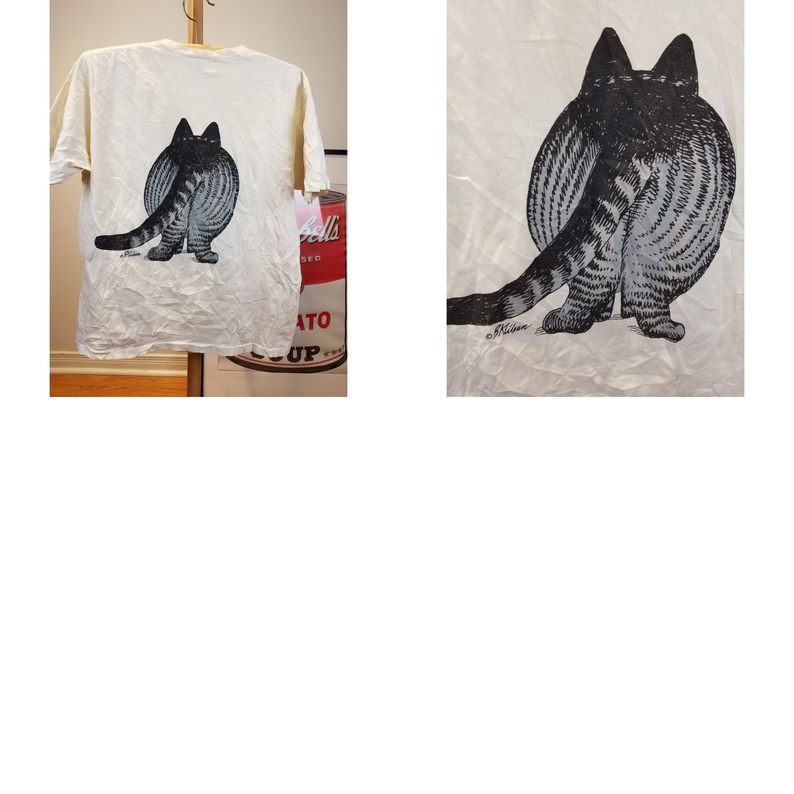 Vintage VINTAGE 1978 CRAZY SHIRT CAT PRINT T-SHIRT WHITE COTTON SZ L MEN USA RETRO Size US L / EU 52-54 / 3 - 8 Thumbnail