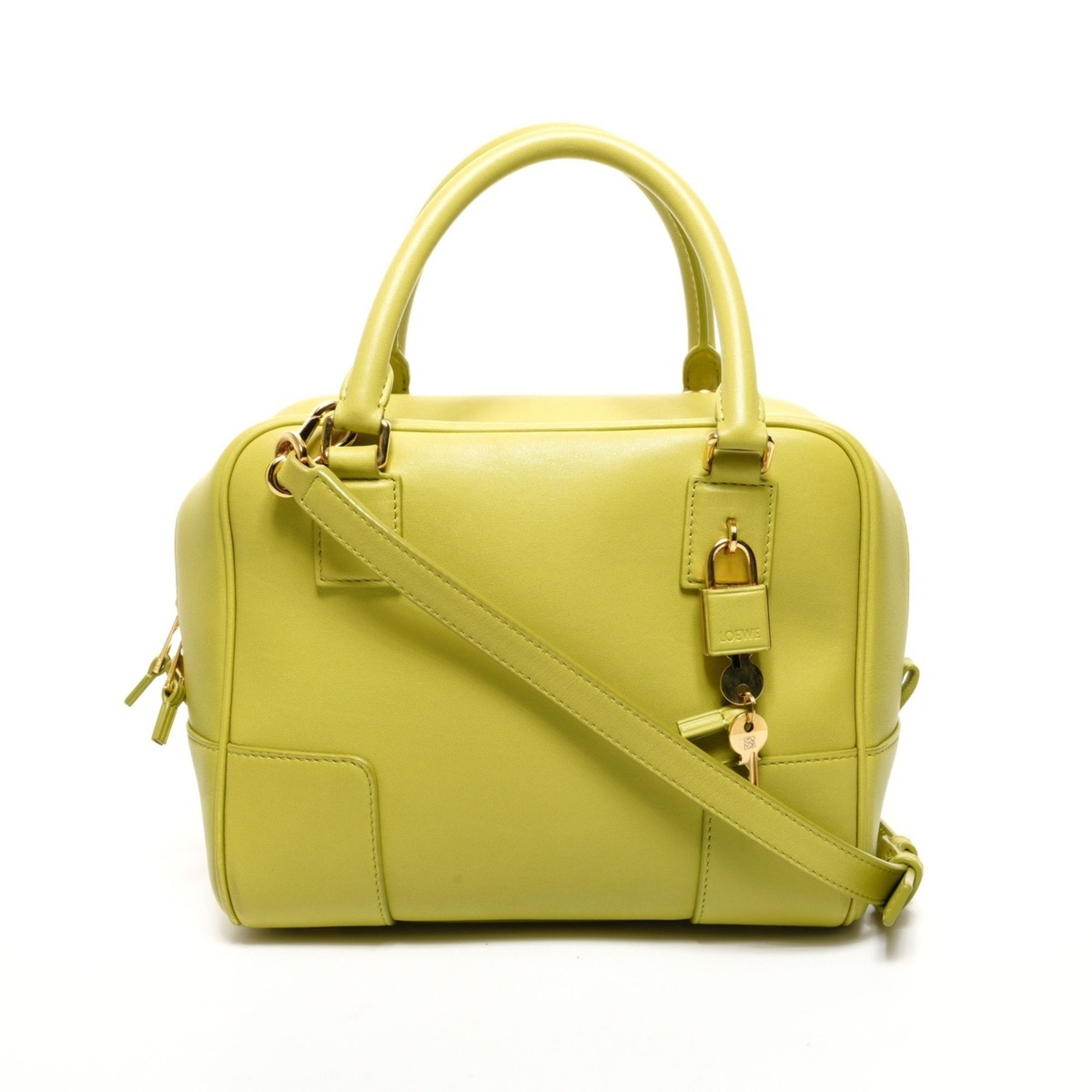 Loewe LOEWE Amazona Leather Anagram 2-Way Handbag, Green, WS26115 Size ONE SIZE - 1 Thumbnail