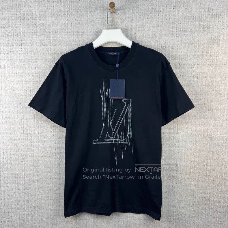 Louis Vuitton Louis Vuitton Monogrammed fringed embroidered crew neck sh Size US XL / EU 56 / 4 - 1 Thumbnail