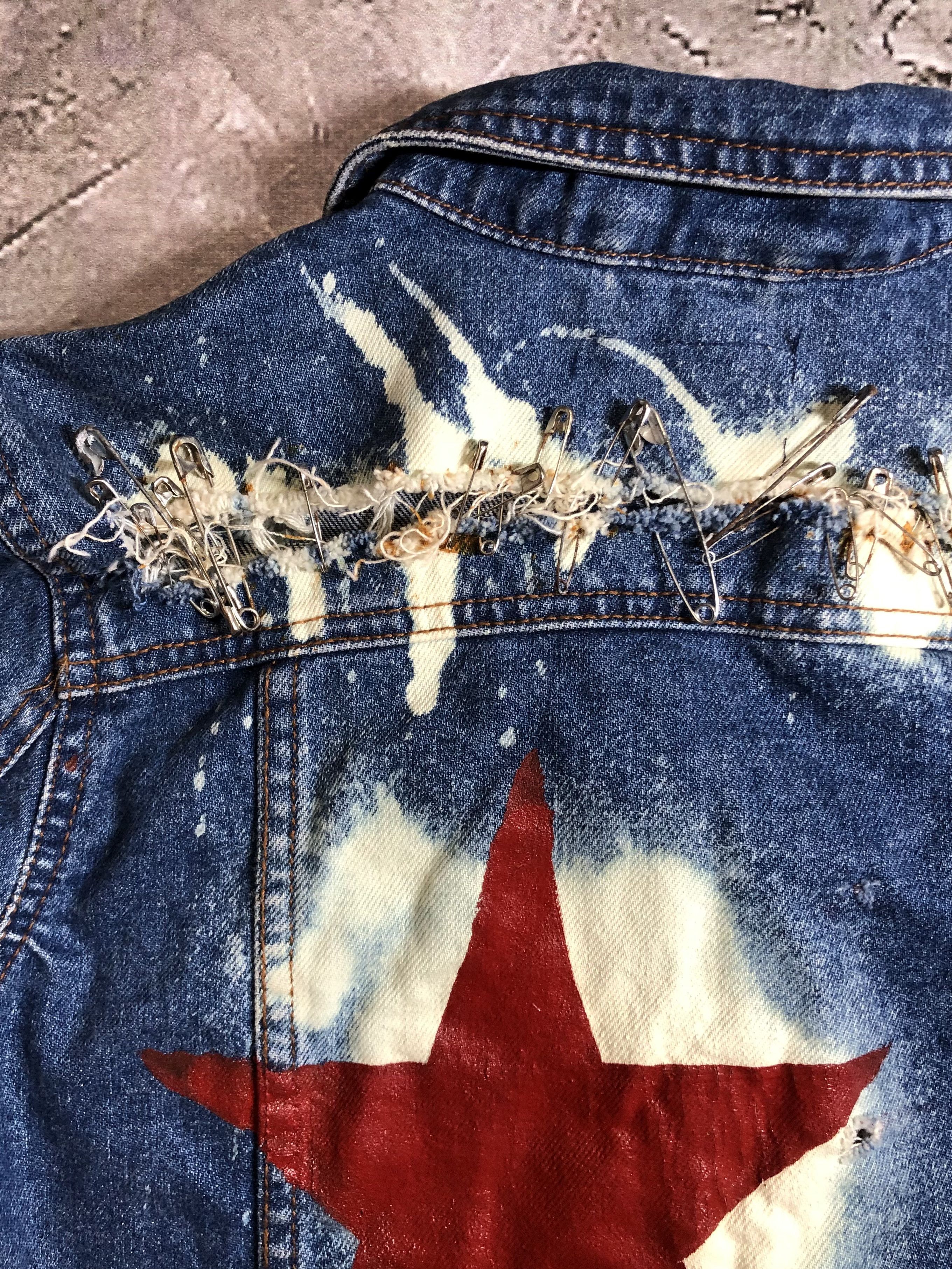 Hysteric Glamour Vintage Distressed Denim Jaket Size XXS / US 00 / IT 34 - 11 Thumbnail