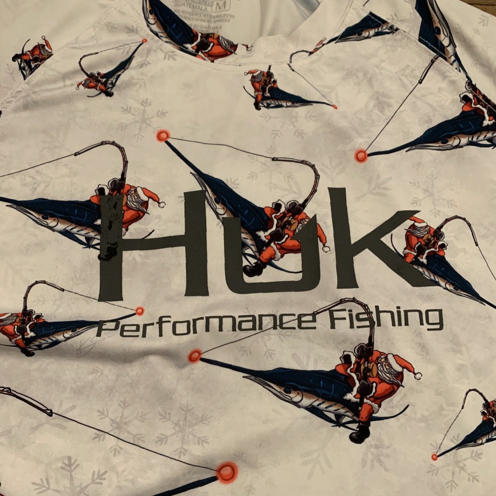 Vintage Huk Performance Fishing Long Sleeve Shirt M White Santa Sailfish All Over Men Size M Mens Shirt Size US M / EU 48-50 / 2 - 2 Thumbnail