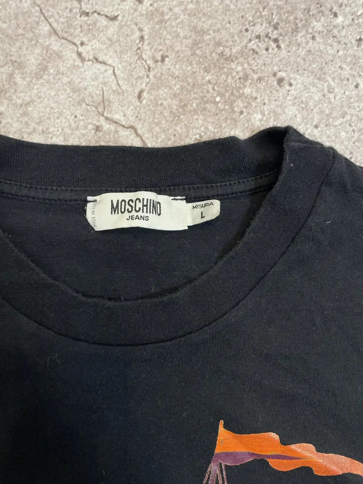 Moschino Vintage Moschino Jeans Pirate Ship T-Shirt Black Italy Size US S / EU 44-46 / 1 - 2 Thumbnail