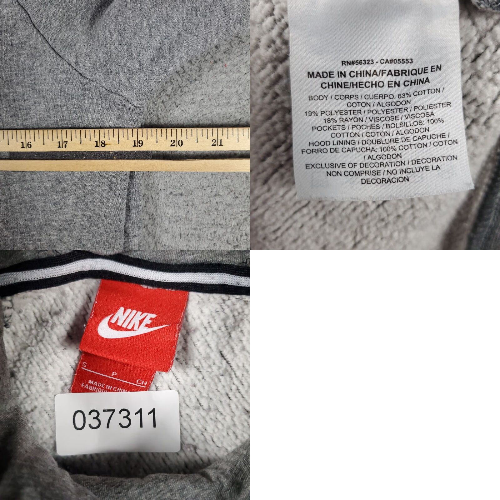 Nike VINTAGE Nike Hoodie Womens Small Gray Logo Pullover Activewear Casual Sports 90s Ladies Size S / US 4 / IT 40 - 8 Thumbnail