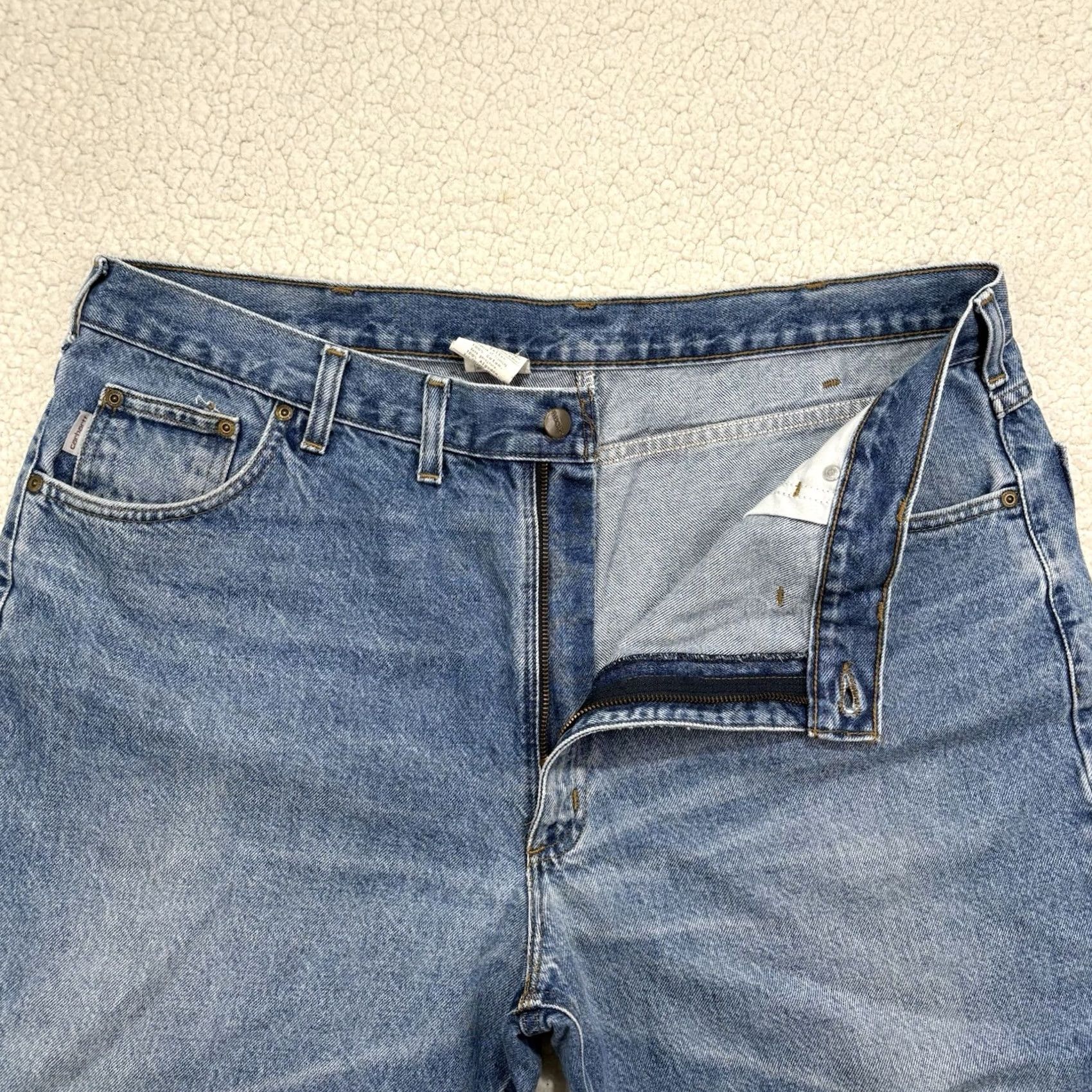Carhartt Carhartt Jeans Mens 44x30 Relaxed Straight Leg B17 DST Denim Jeans Size US 44 / EU 60 - 3 Thumbnail