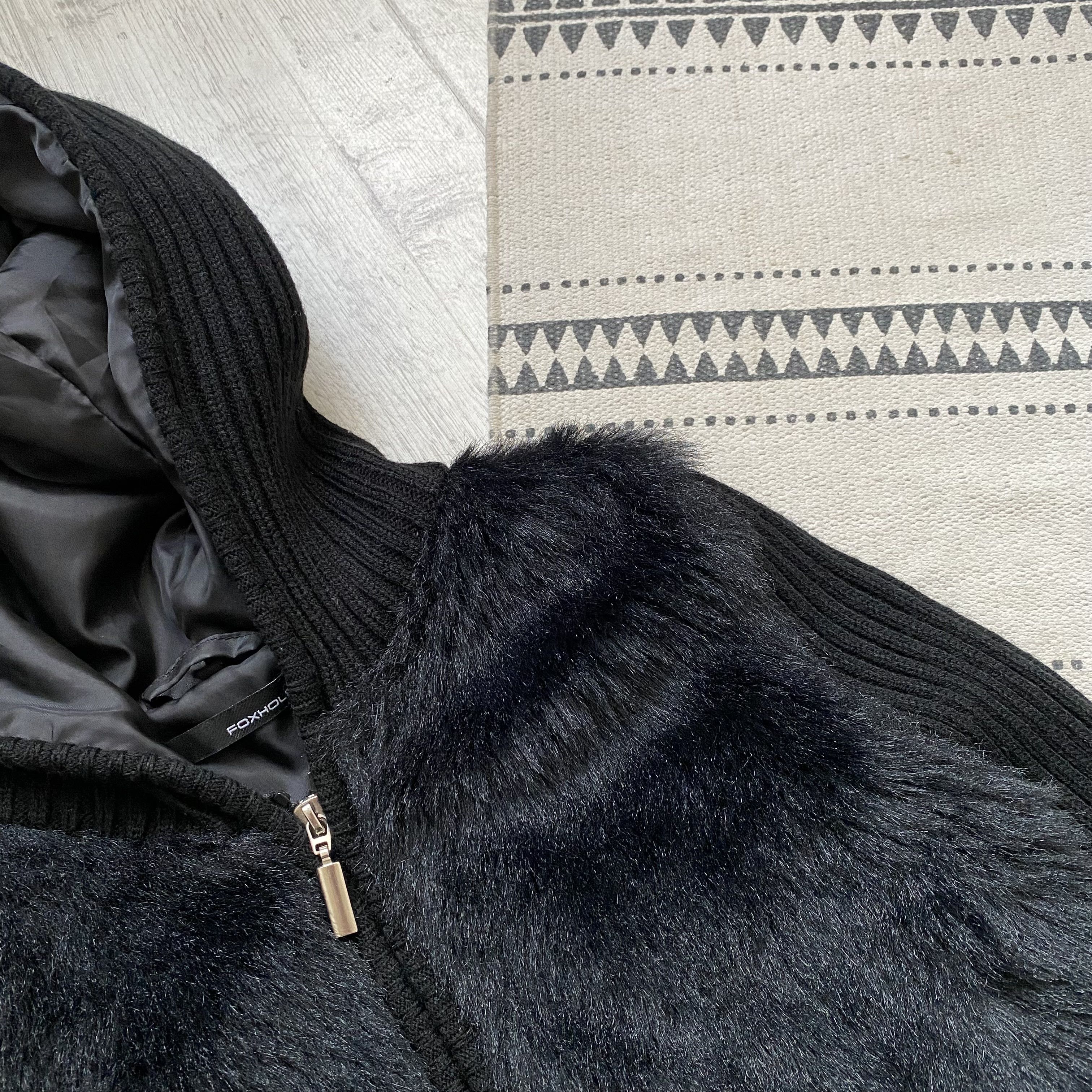 Hysteric Glamour Avant-Garde Y2K Vintage Knit Faux fur hoodie Jacket opium Size M / US 6-8 / IT 42-44 - 4 Thumbnail