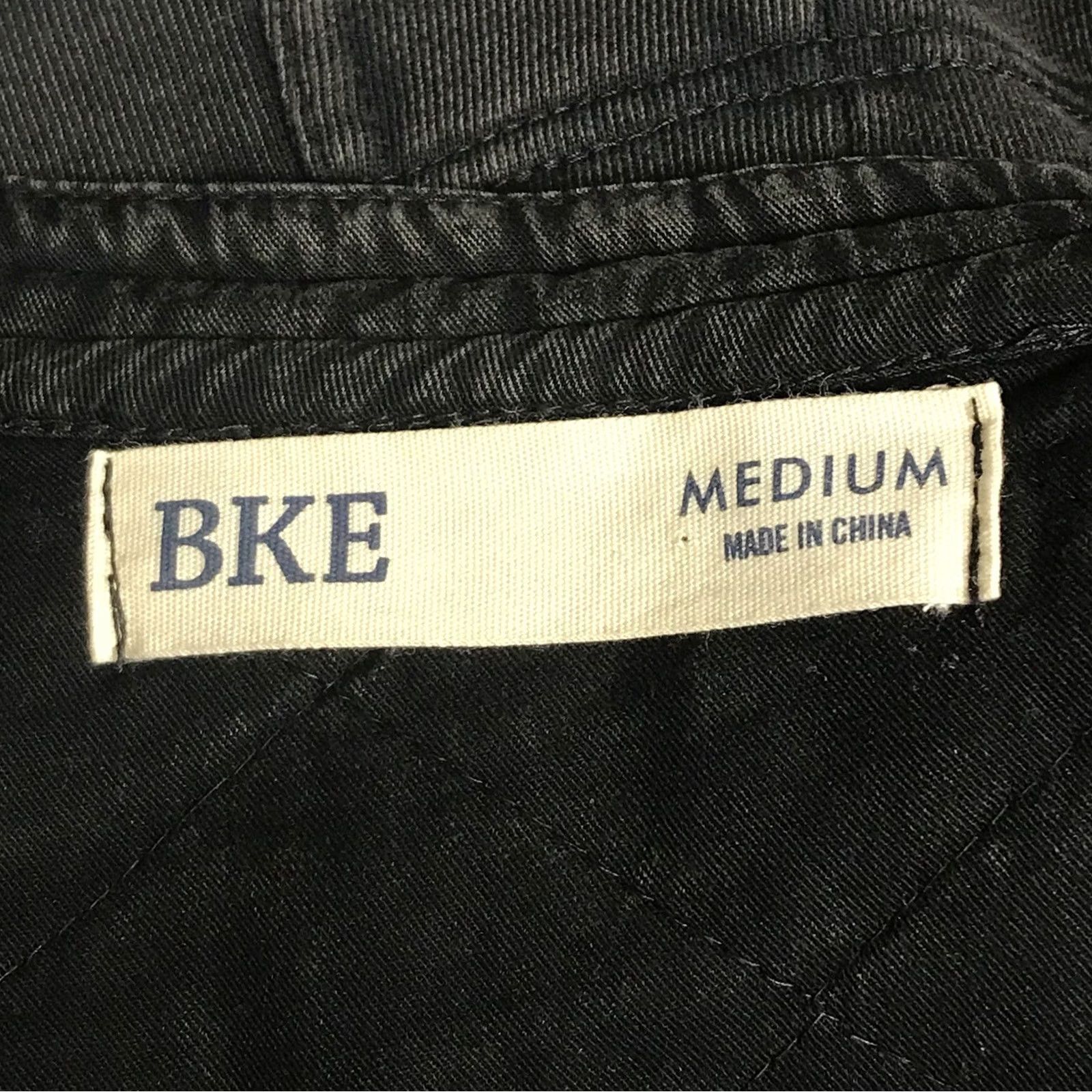 Vintage Buckle BKE Women Black Washed Cowl-Neck Asymmetrical Zip Draped Moto Jacket M Jacket Womens Size M / US 6-8 / IT 42-44 - 3 Thumbnail