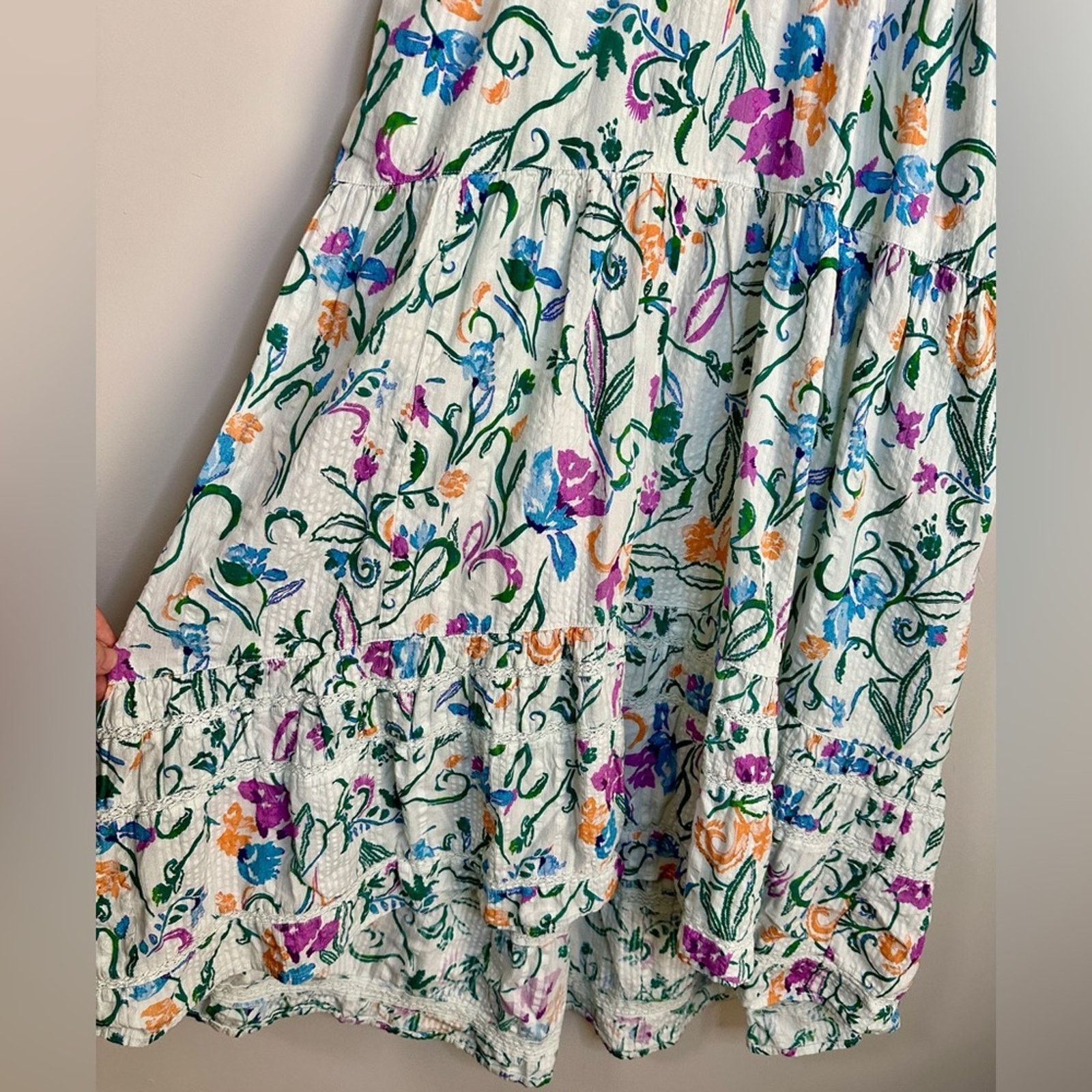Tanya Taylor Tanya Taylor Size 6 Floral Cotton Neves Dress Sleeveless Size M / US 6-8 / IT 42-44 - 7 Thumbnail