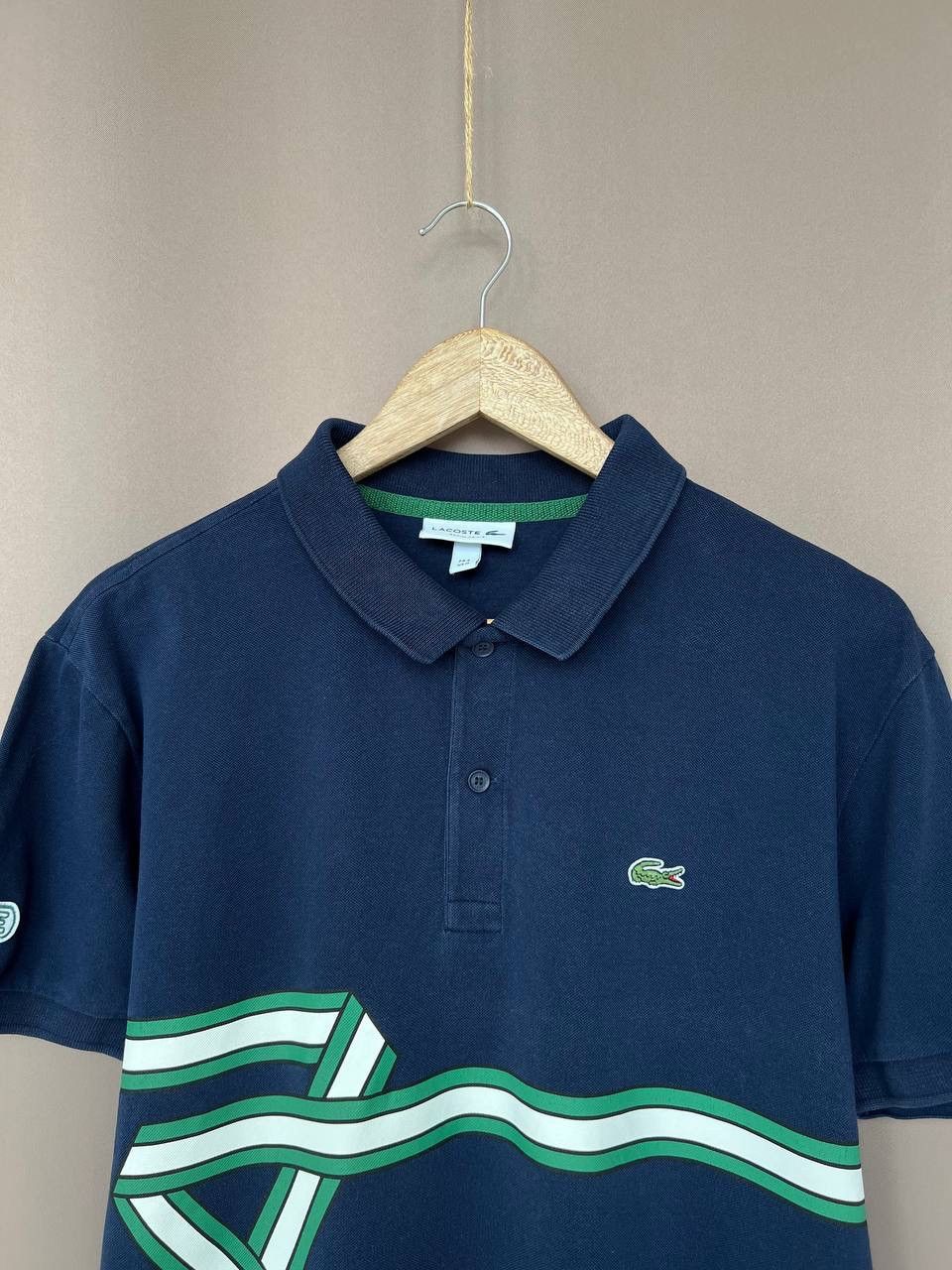 Lacoste Lacoste Ribbon Striped Regular Fit Pique Polo Shirt Mens M Size US M / EU 48-50 / 2 - 2 Thumbnail