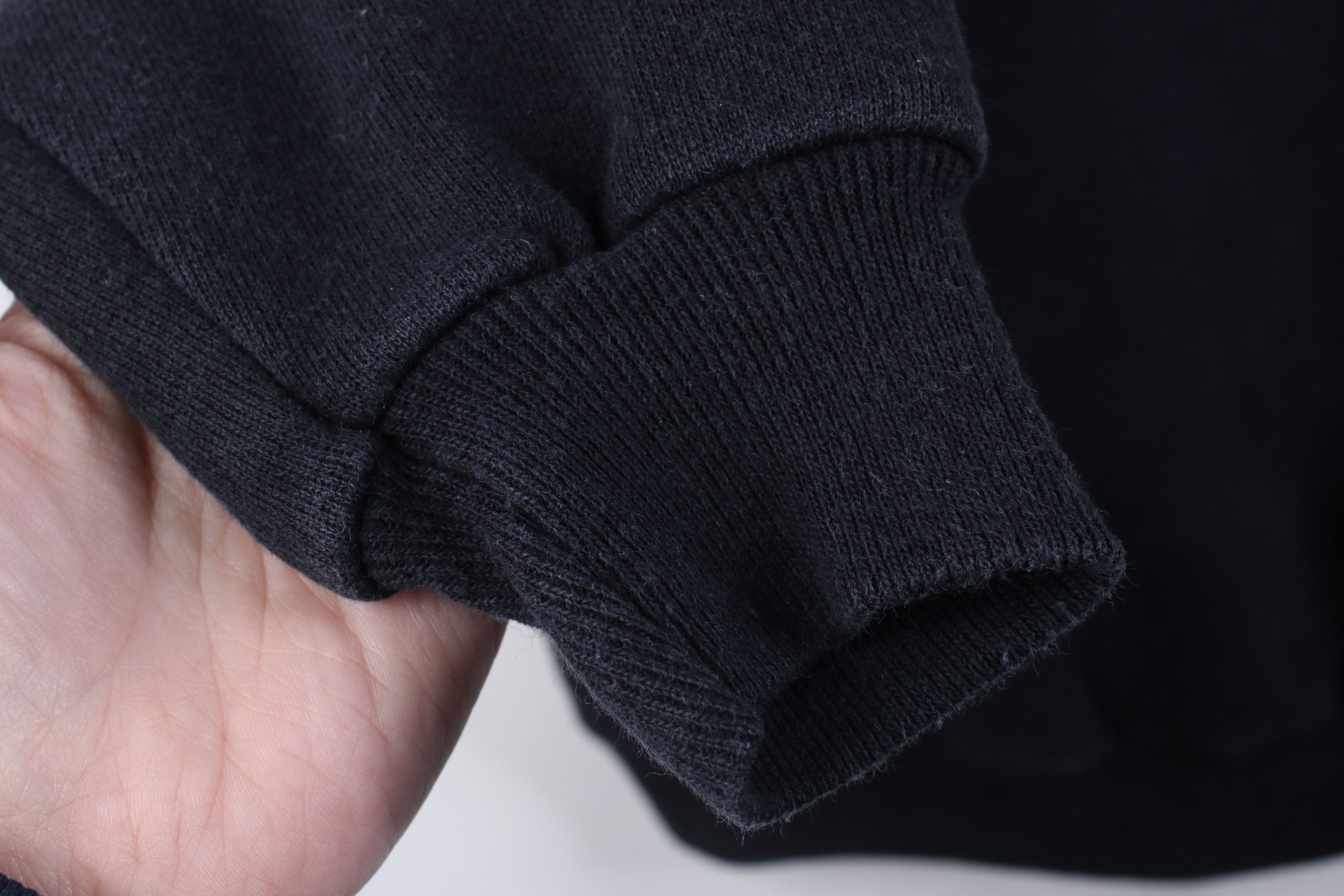 Vintage Vintage 90s Streetwear Blank Crewneck Sweatshirt Black USA Size L / US 10 / IT 46 - 7 Thumbnail