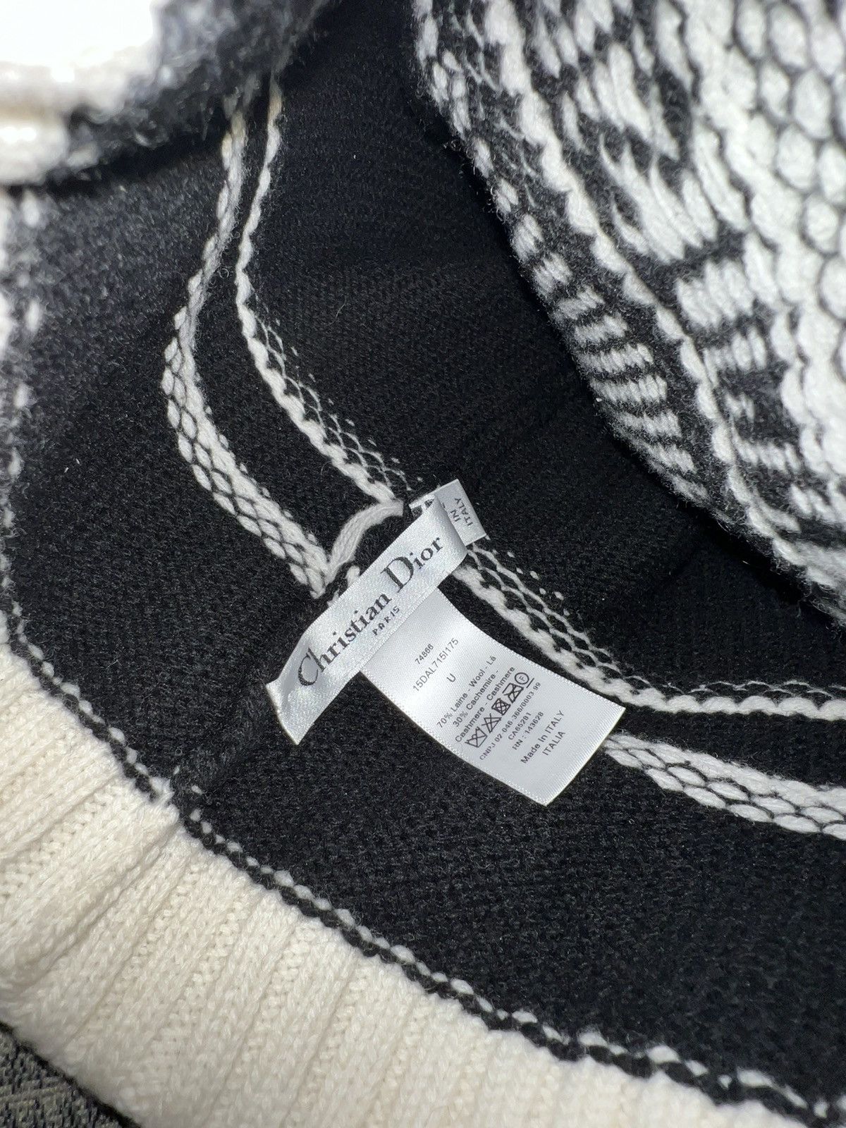 Christian Dior Monsieur Christian Dior Beanie Wool Cashmere star alps ski Size ONE SIZE - 3 Thumbnail