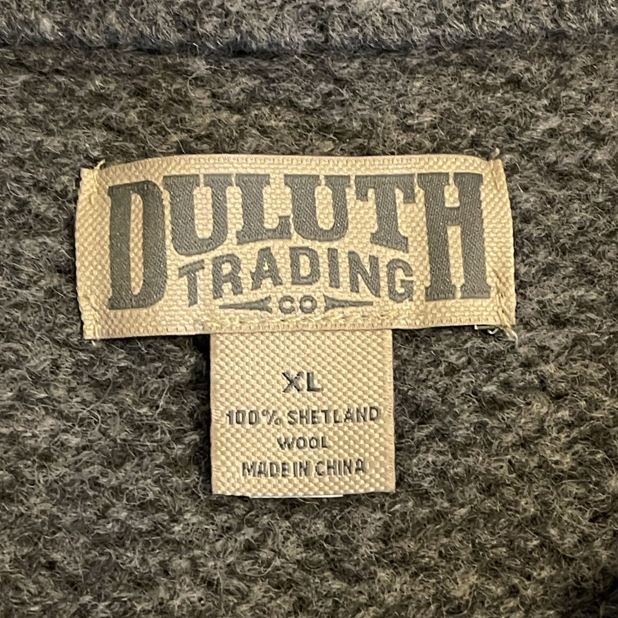 Duluth Trading Company Duluth Trading Sweater Mens XL Gray 100% Shetland Wool Knit Size US XL / EU 56 / 4 - 3 Thumbnail