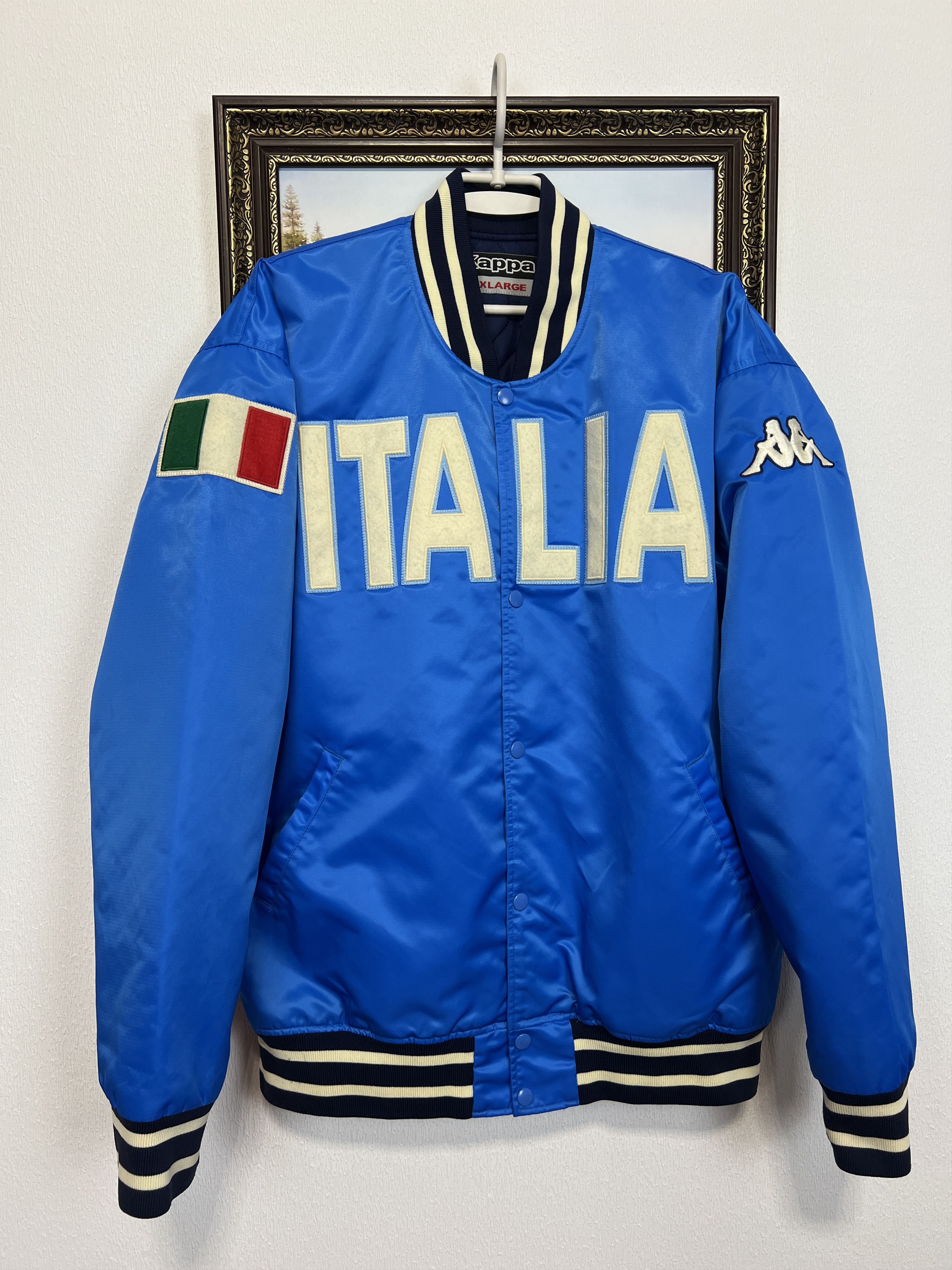 Kappa Vintage Italy Football Satin Jacket Soccer Bomber Track Top Size US XXL / EU 58 / 5 - 1 Thumbnail