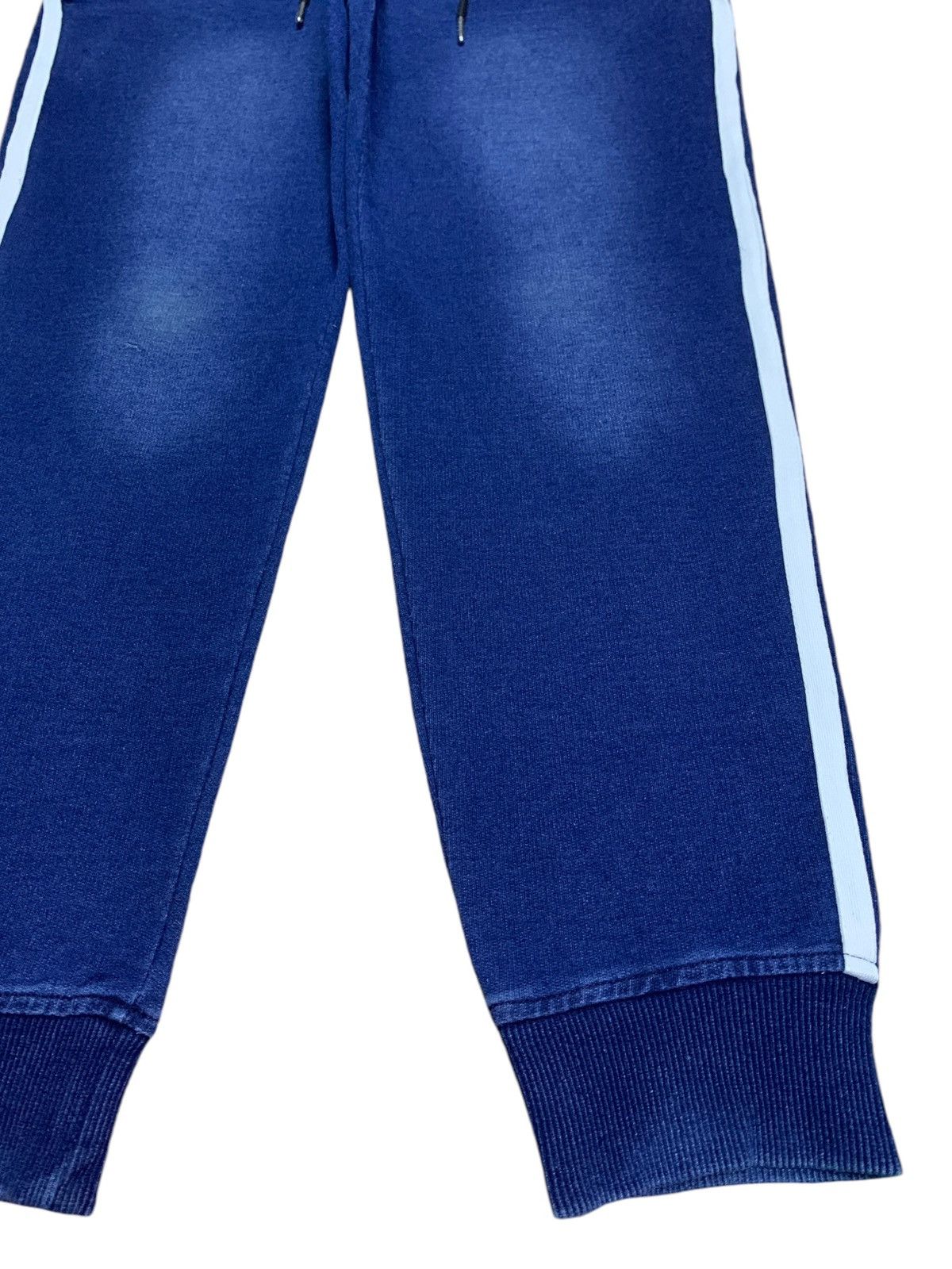 In The Attic × Japanese Brand Vintage Japanese In The Attic Blue Wash Stripes Sweat Pants Size US 31 - 6 Thumbnail