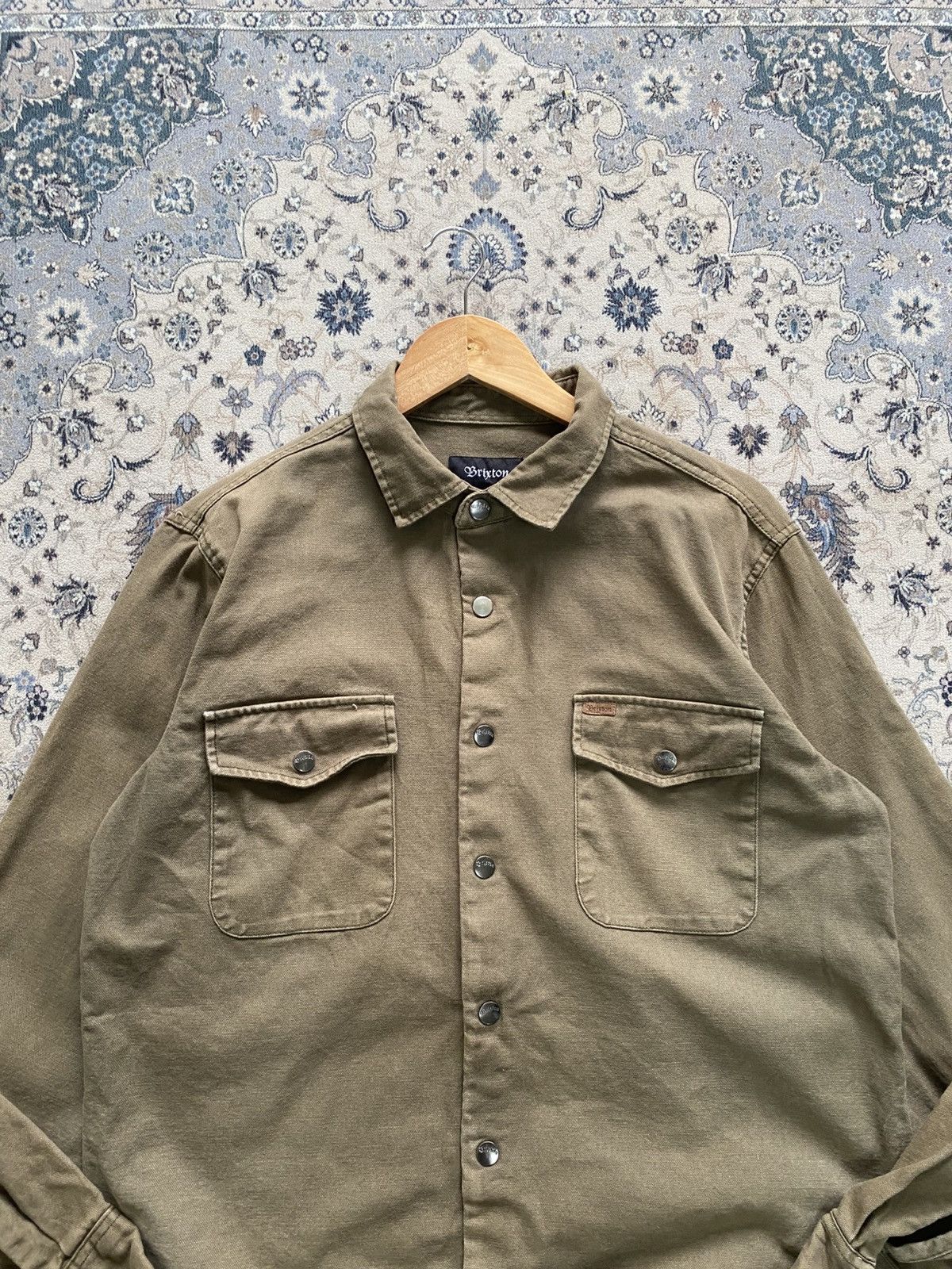 Carhartt VINTAGE BRIXTON DISSTRESSED DETROIT CANVAS LS SHIRT Size US M / EU 48-50 / 2 - 4 Thumbnail