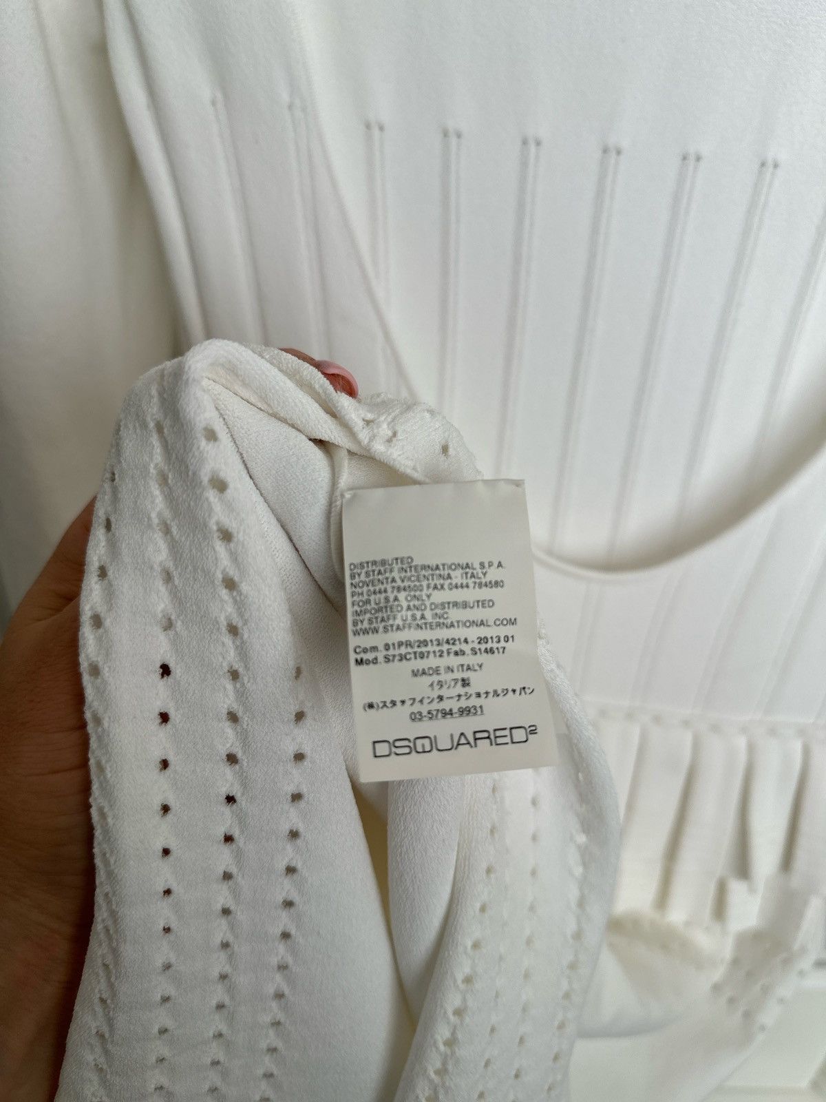 Dsquared2 Dsquared2 White Knit Open Back Dress – Made in Italy Size S / US 4 / IT 40 - 17 Thumbnail