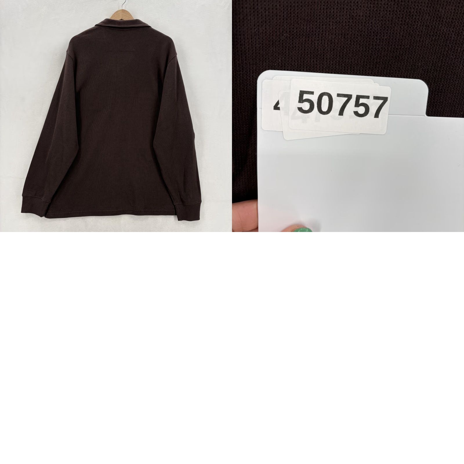 Perry Ellis Perry Ellis Sweater Mens 2XL Brown Cotton Polyester Knit Collared 1/4 Zip Pocket Pullover Long Sleeve Wool? Size US XXL / EU 58 / 5 - 9 Thumbnail
