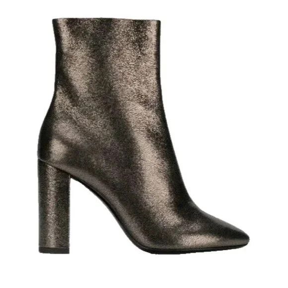 Saint Laurent Paris Saint Laurent Lou Ankle Boot 36 6 Metallic Leather Gun Metal Size US 6 / IT 36 - 15 Thumbnail