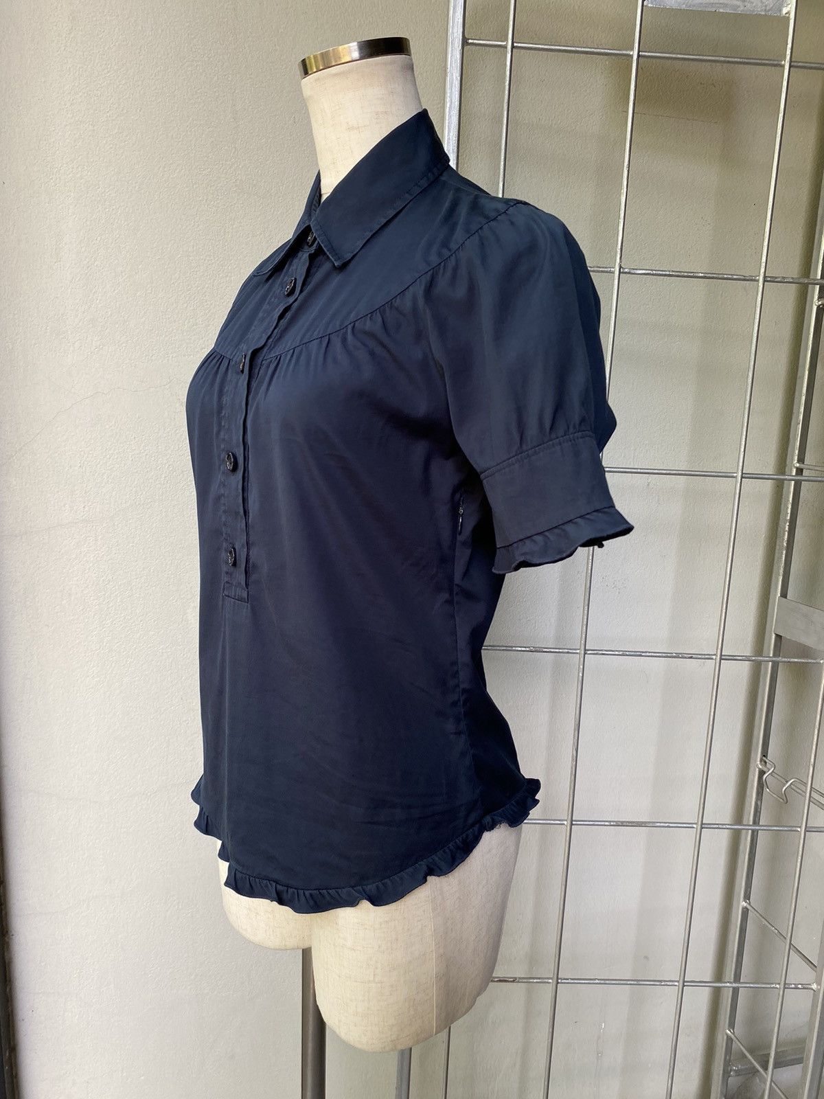 Miu Miu MIU MIU dark polo blouse Size ONE SIZE - 4 Thumbnail