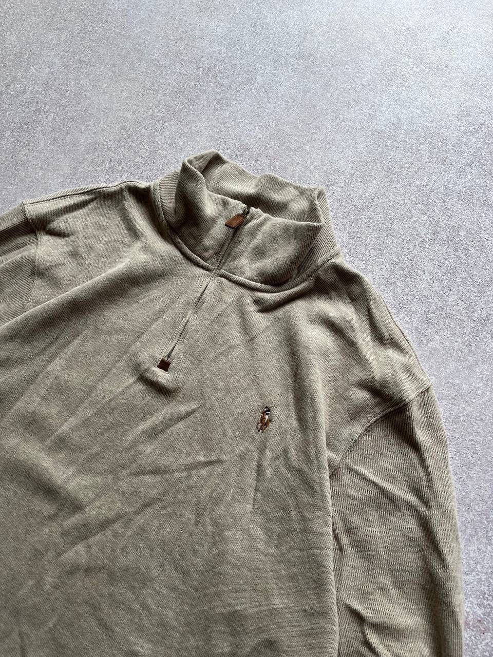 Polo Ralph Lauren × Vintage Vintage Polo Ralph Lauren Quarter Zip Sweater Y2K XL Size US XL / EU 56 / 4 - 2 Thumbnail