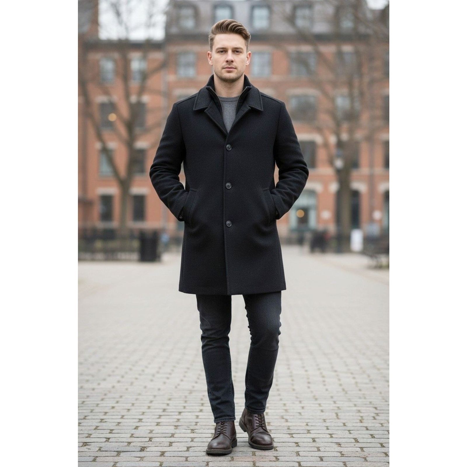 Hart Schaffner Marx HART SCHAFFNER MARX Macbeth Wool Jacket Peacoat Sz XXL $395 Size US XXL / EU 58 / 5 - 2 Thumbnail