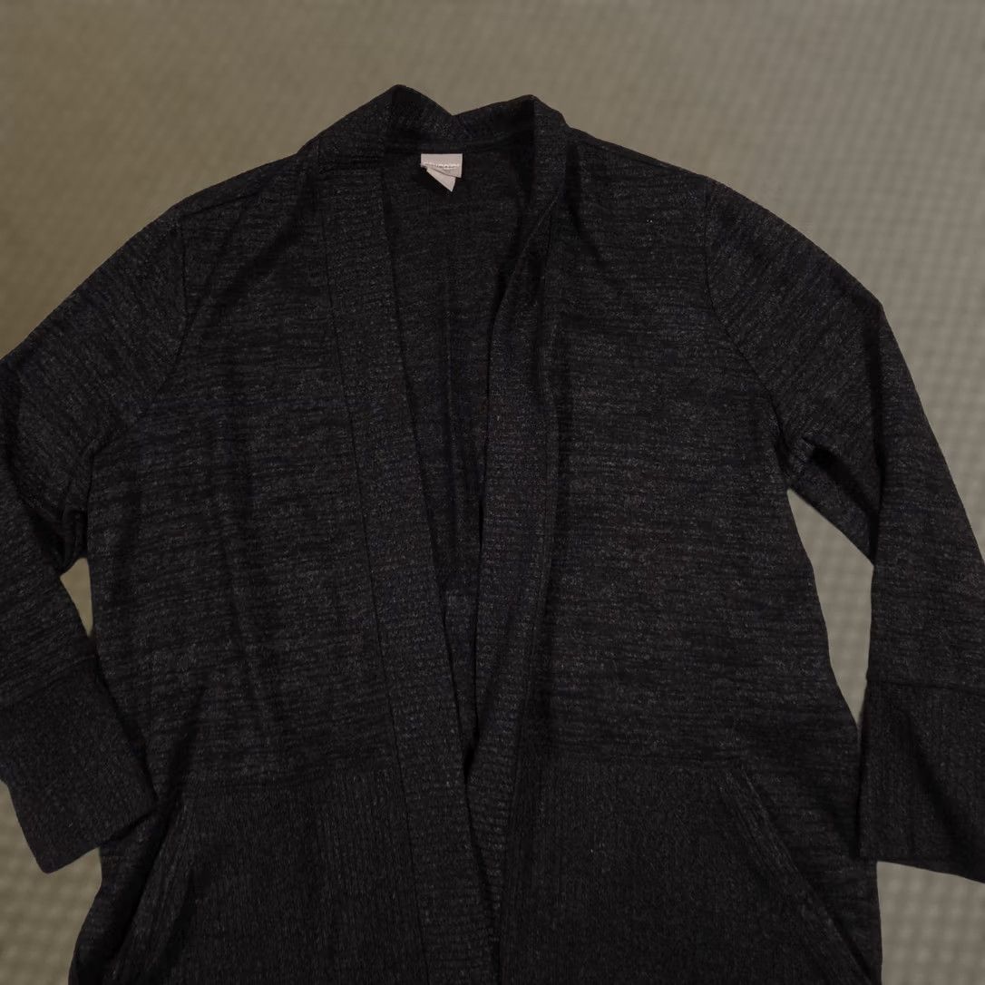 Vintage Chico'S Cardigan Sweater Womens 16/18 Black Open Front Knit Pockets Zenergy Size XXL / US 16-18 / IT 52-54 - 1 Thumbnail
