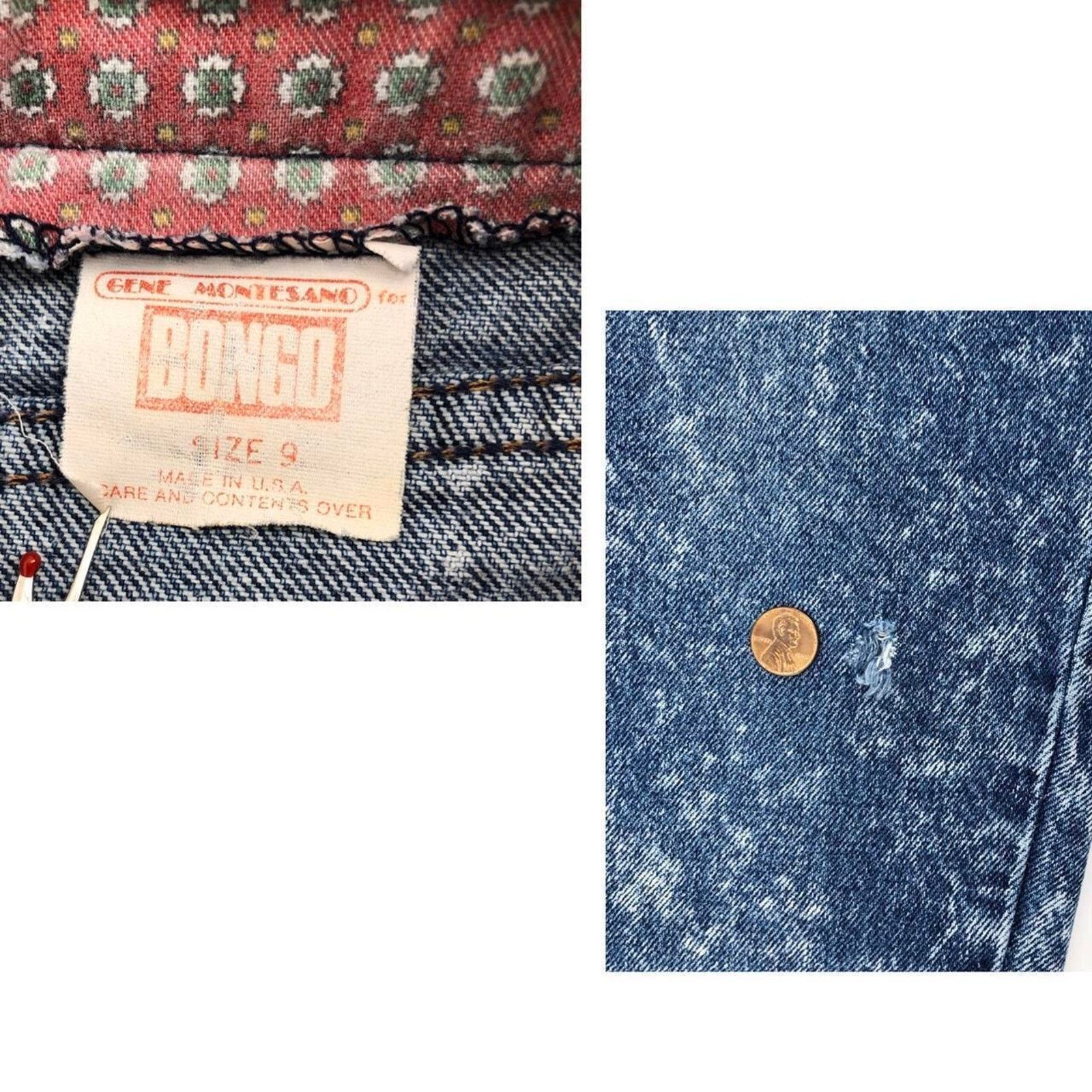 Vintage 80s Bongo acid washed jeans 1980s vintage Size 32" / US 10 / IT 46 - 4 Thumbnail