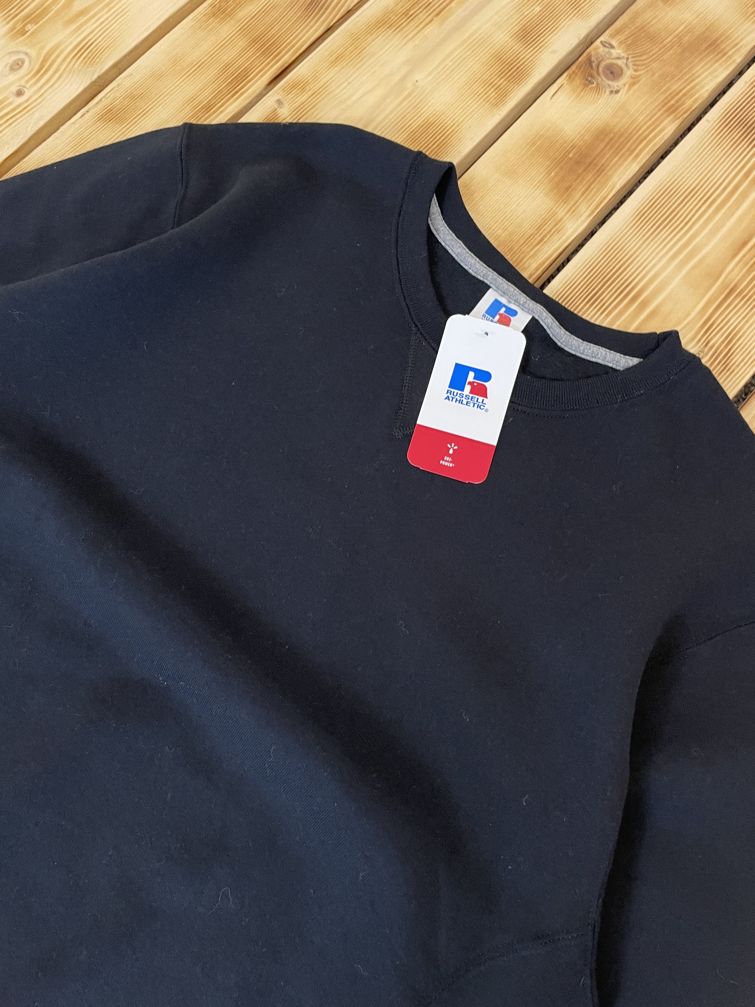 Russell Athletic NEW Russell Athletic Y2K Blank Sweatshirt Black Size US L / EU 52-54 / 3 - 2 Thumbnail