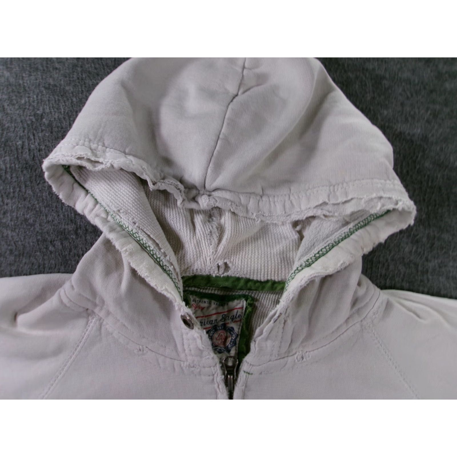 American Eagle Outfitters VINTAGE American Eagle Hoodie Men XL White Quarter Zip Solid Fleece 90s Classic Grunge Size US XL / EU 56 / 4 - 7 Thumbnail