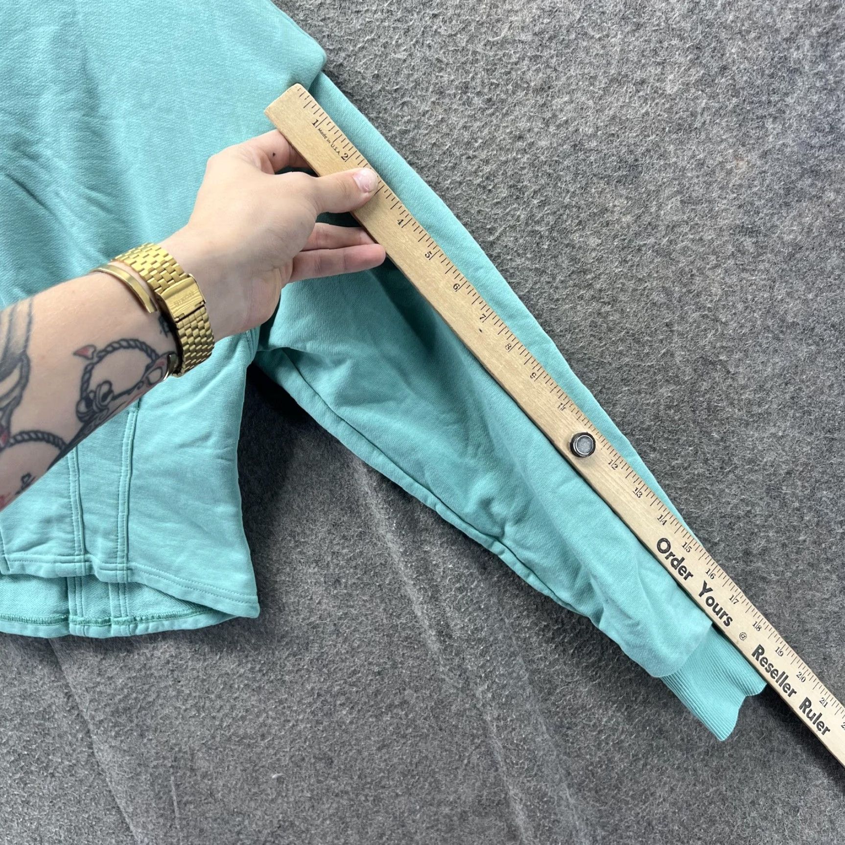 Fabletics Fabletics Hoodie Womens Medium Mint Green Zip Up Cropped Jacket Sweatshirt Size M / US 6-8 / IT 42-44 - 3 Thumbnail