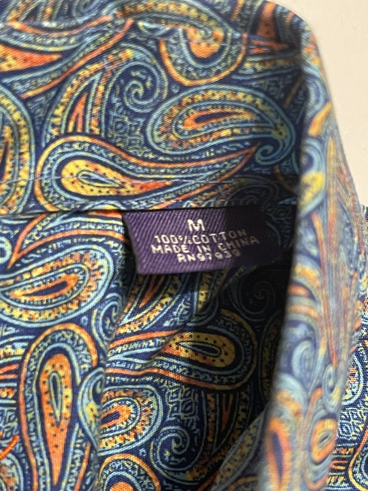 Alan Flusser Alan Flusser Medium Paisley Button Down Long Sleeve Shirt Size US M / EU 48-50 / 2 - 8 Thumbnail