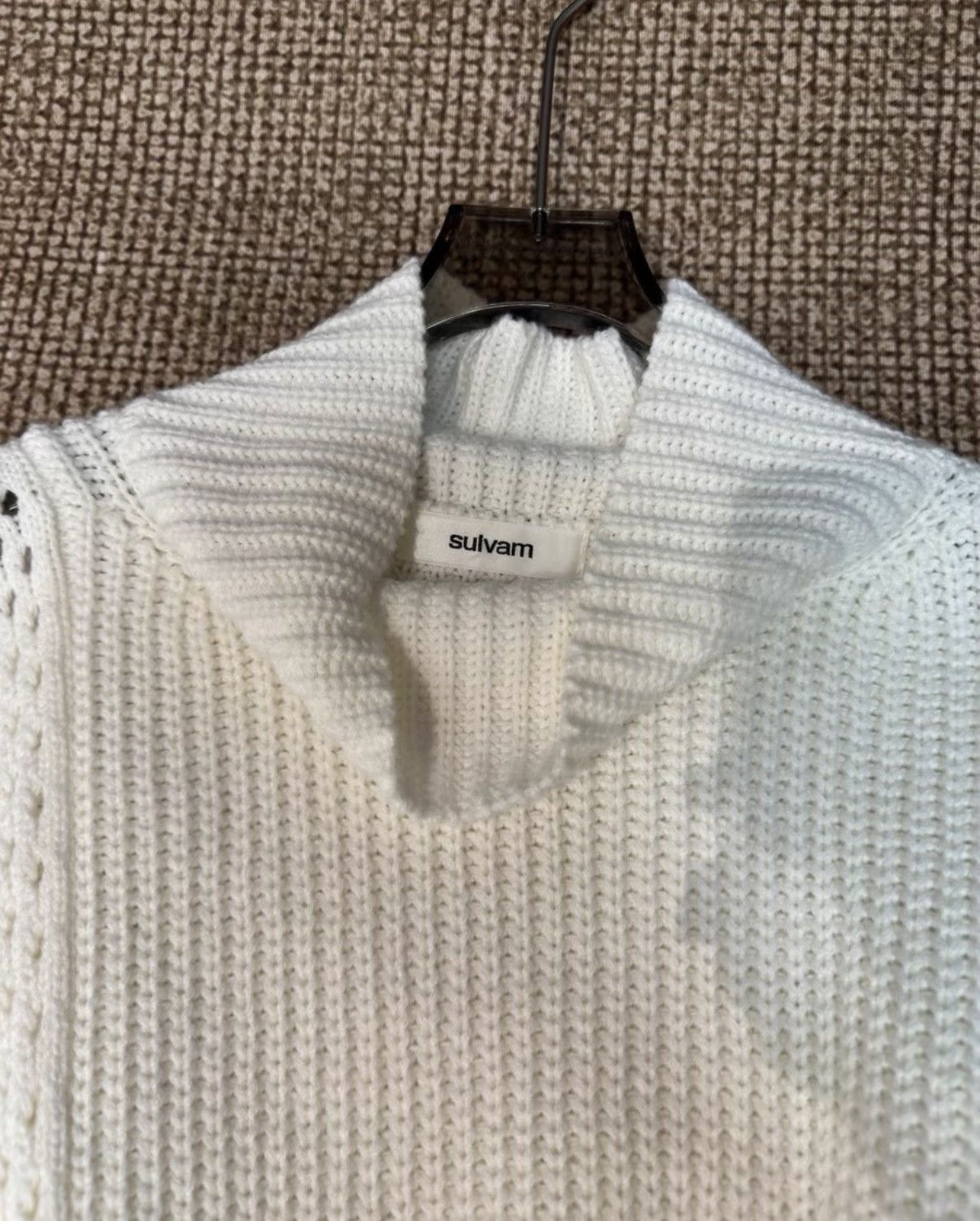 Sulvam Sulvam Cutout Tie High Neck Knit Sweater K23 Size M / US 6-8 / IT 42-44 - 6 Thumbnail