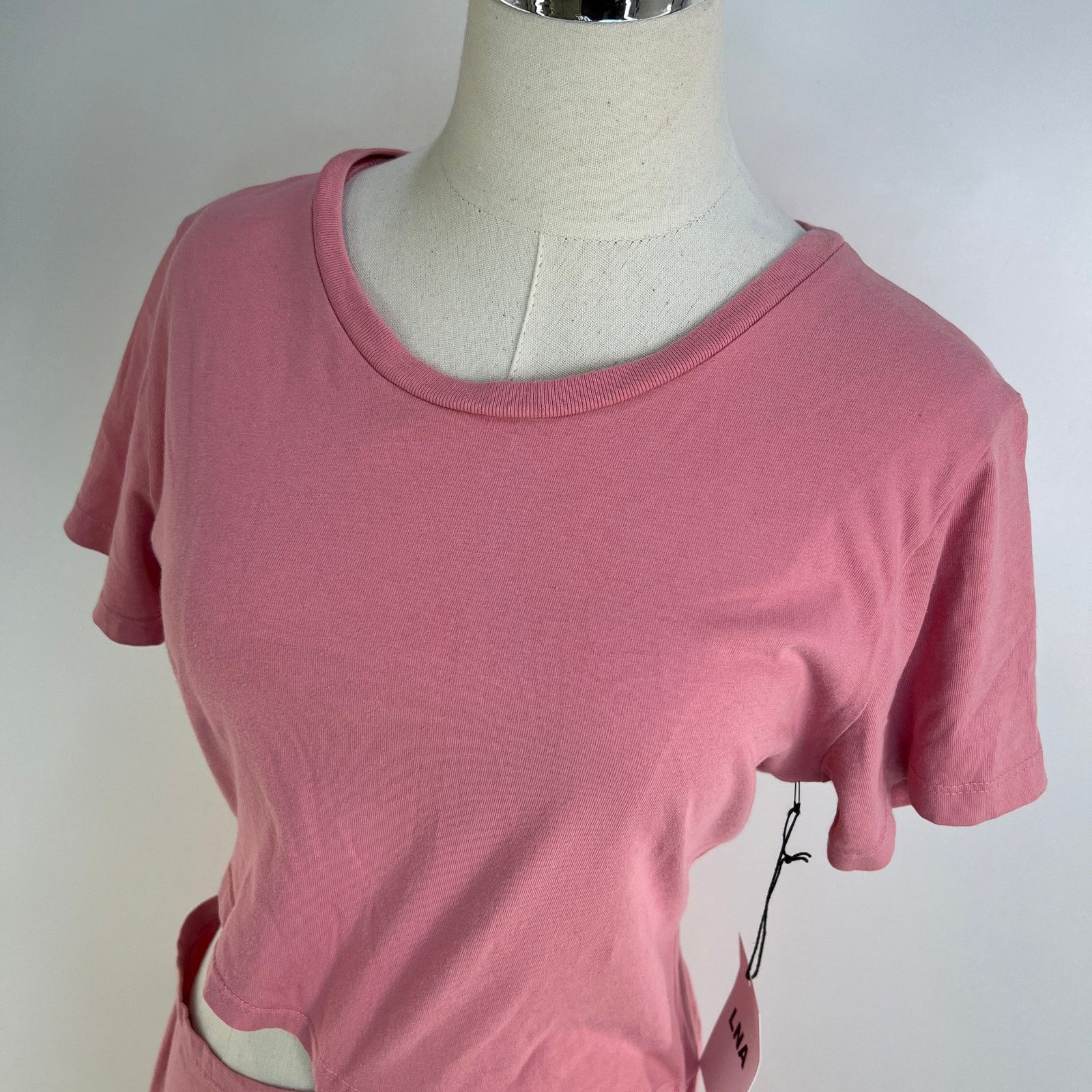 Other LNA Alek Cutout Short Sleeve Dress Pink Size M / US 6-8 / IT 42-44 - 4 Thumbnail
