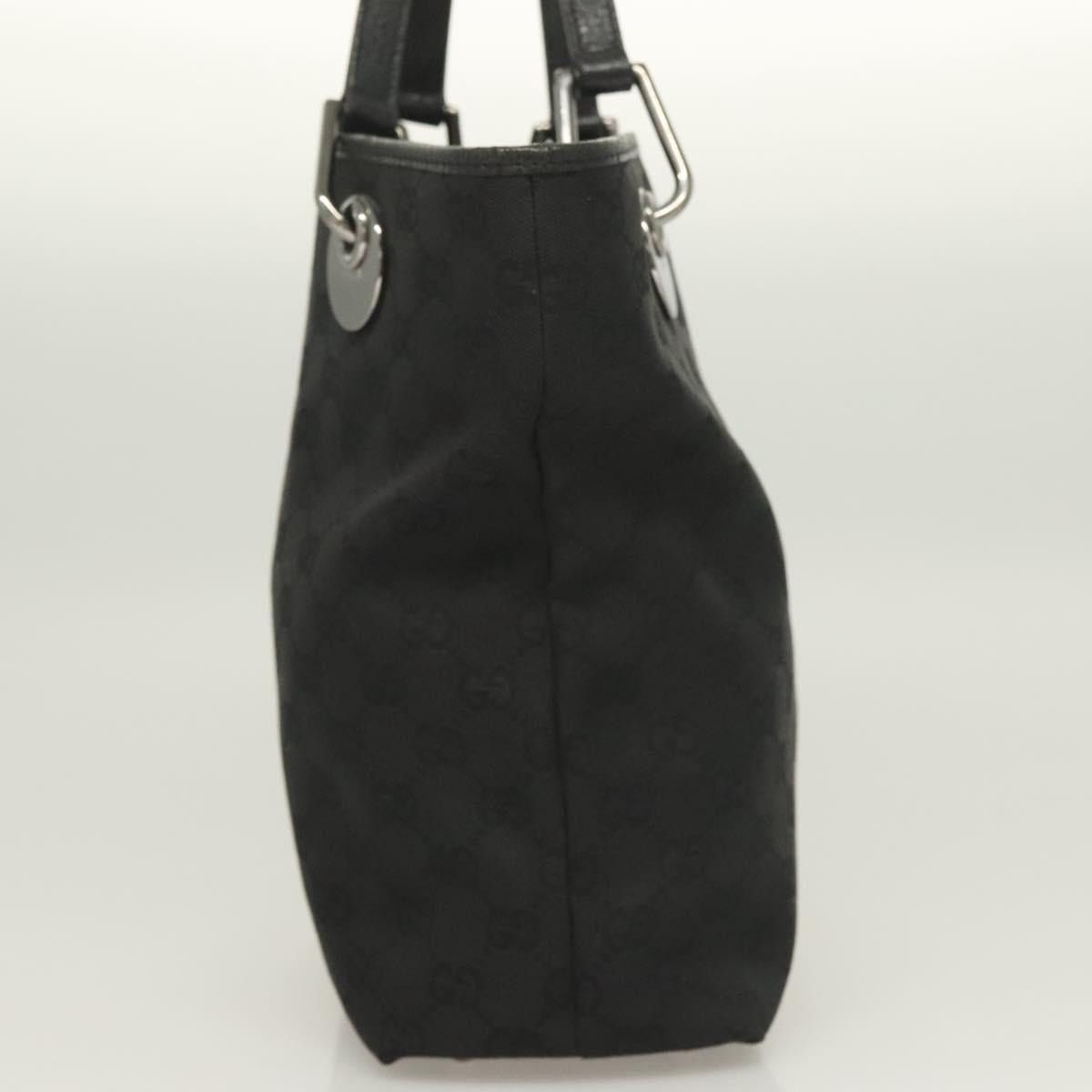 Gucci GUCCI GG Canvas Tote Bag Black Size ONE SIZE - 5 Thumbnail