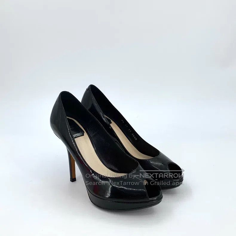 Dior Dior Black fish mouth leather high heels Size US 5 / IT 35 - 2 Thumbnail
