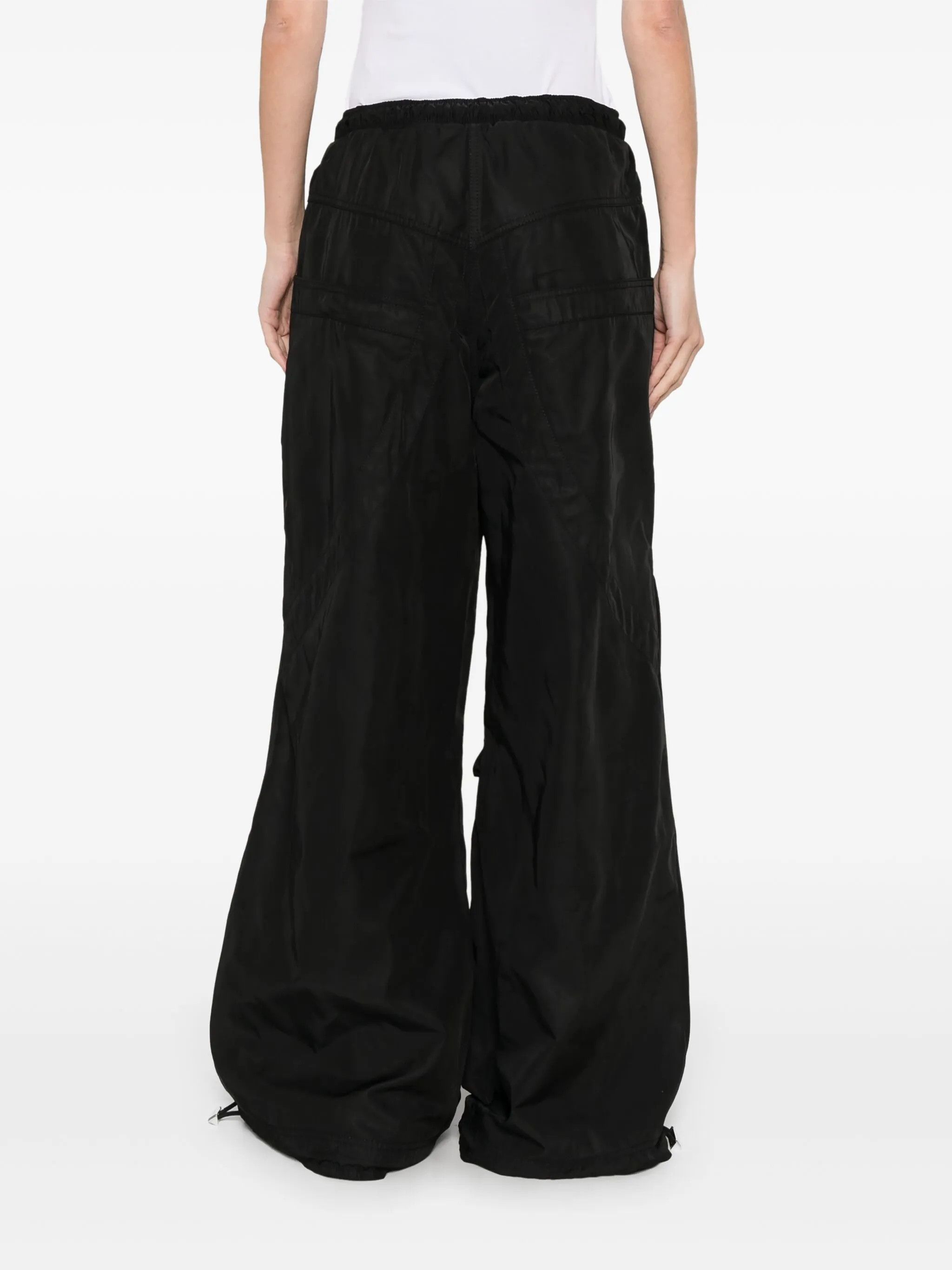 The Attico o1s22i1n0325 Elasticated Loose Fit Trousers in Black Size 27" / US 4 / IT 40 - 4 Thumbnail