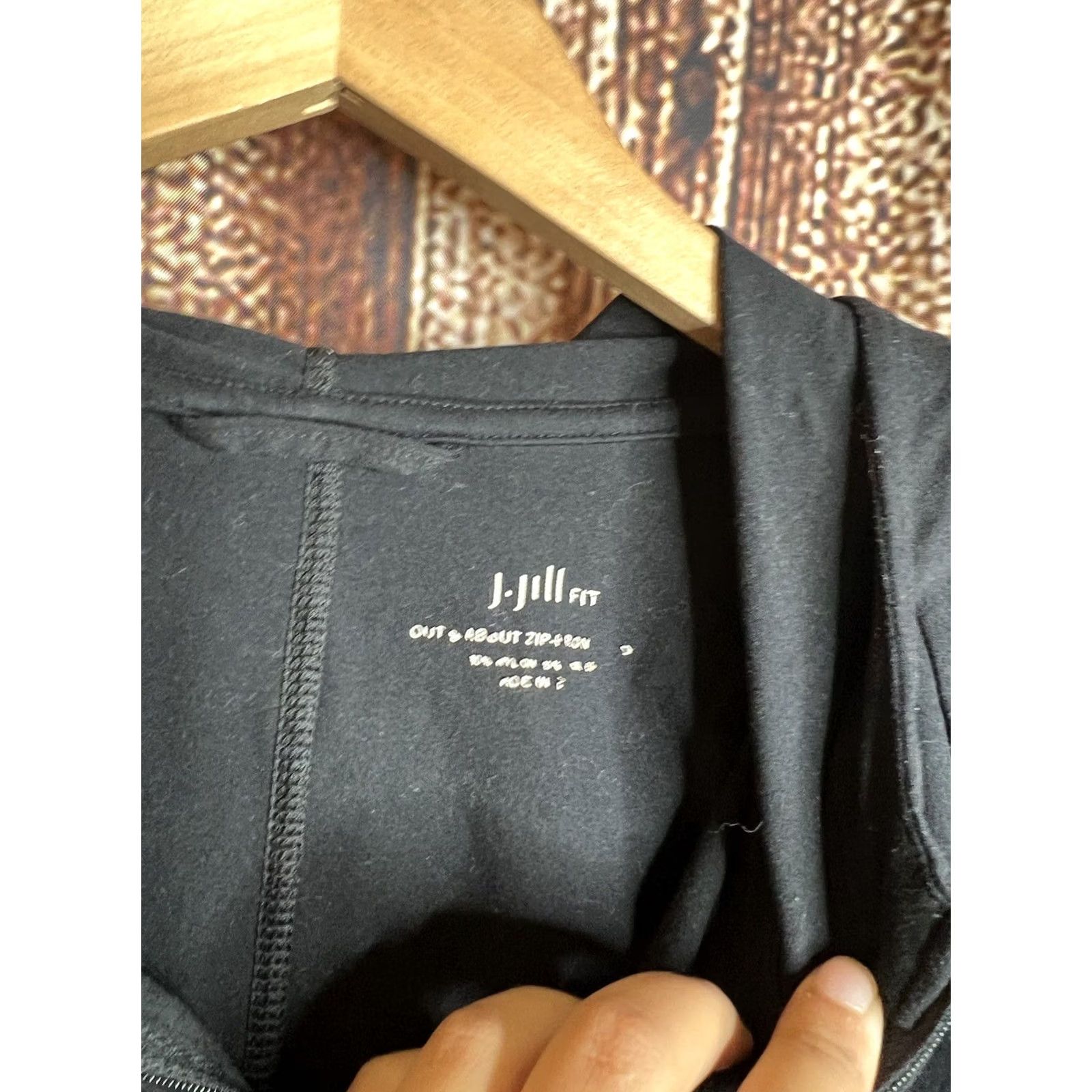 J. Jill J Jill Fit Track Jacket Black XL Sport Out & About Size XL / US 12-14 / IT 48-50 - 2 Thumbnail