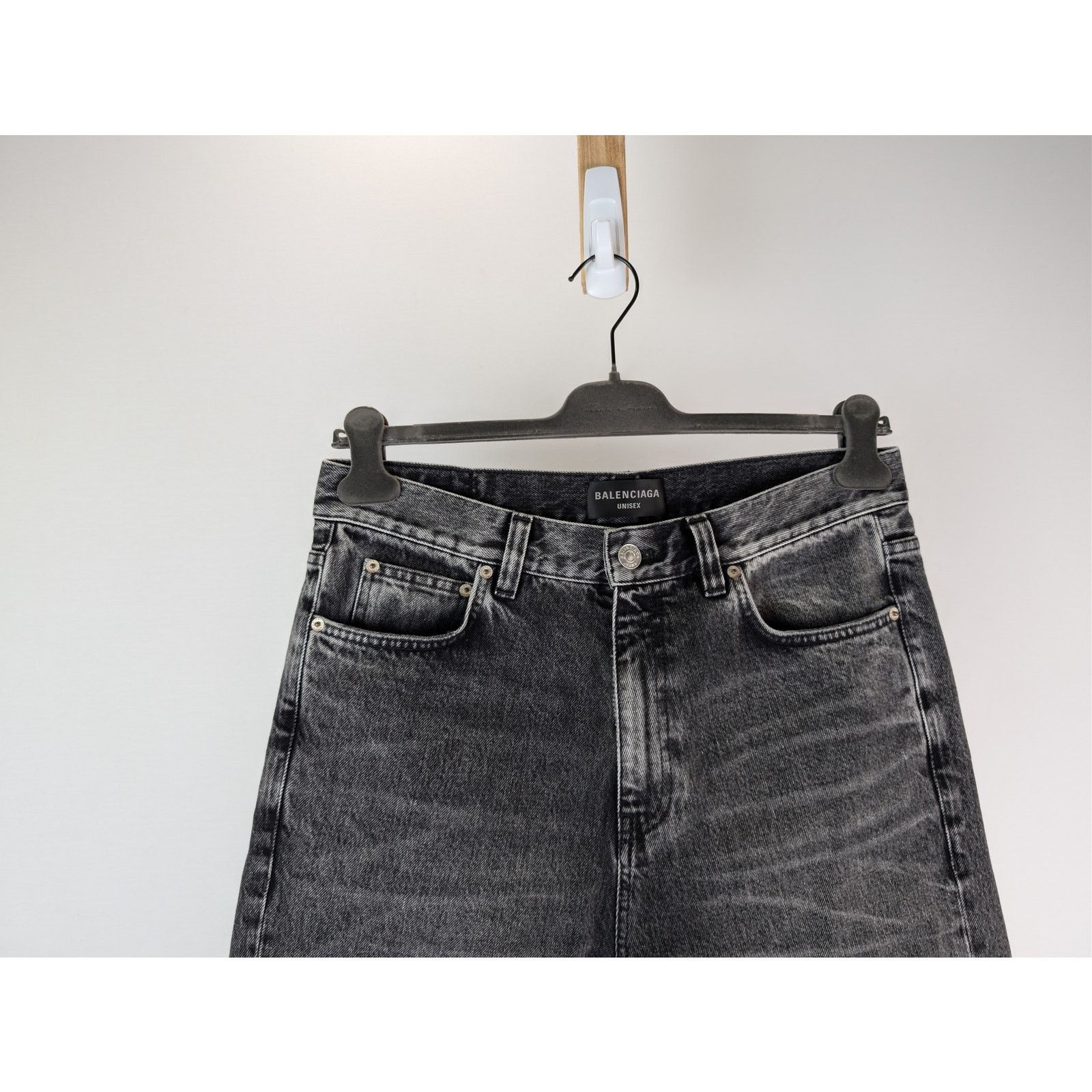 Balenciaga o1rshd1 Flared Pants 1090 Organic Japanese Denim in Noir Size US 30 / EU 46 - 3 Thumbnail