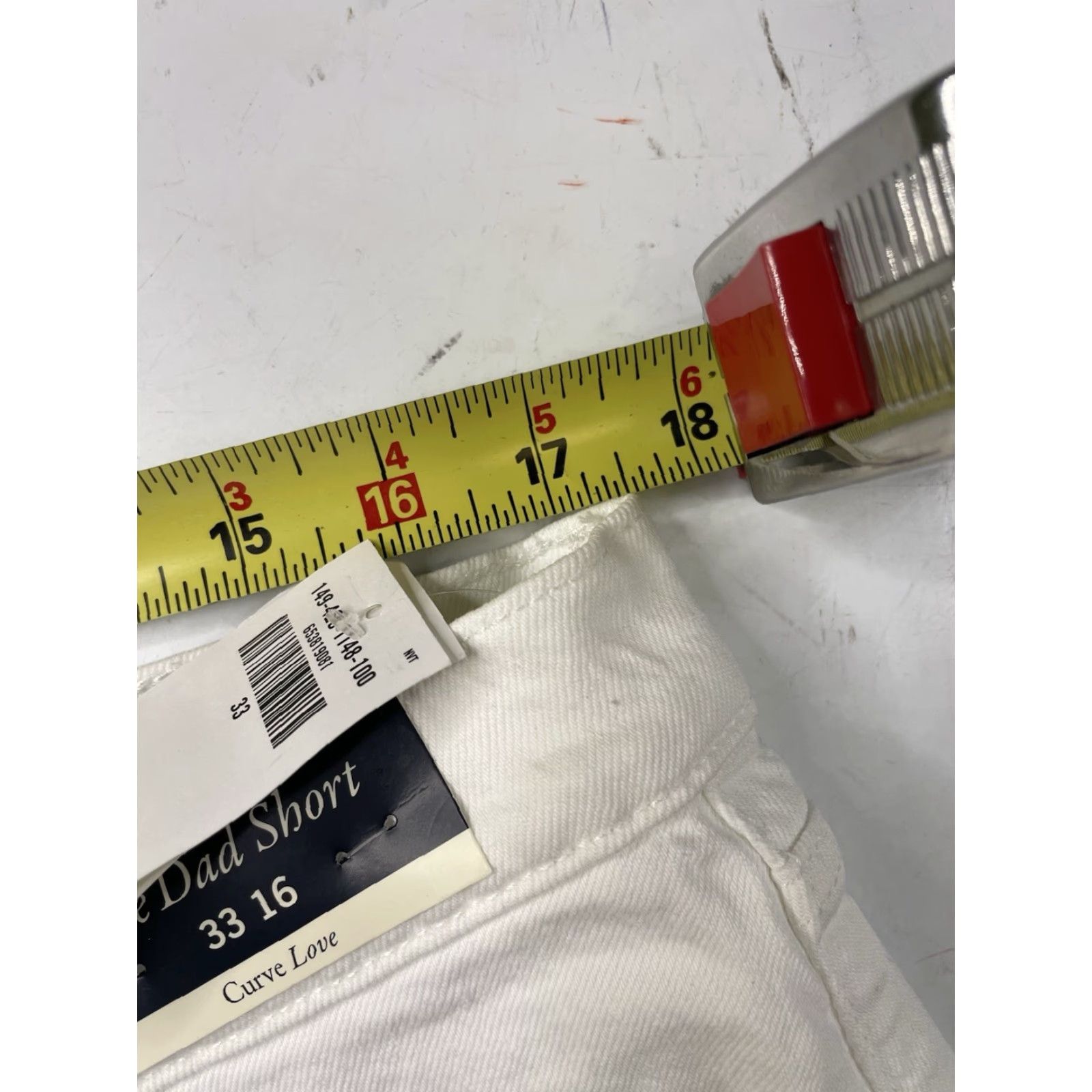 Abercrombie & Fitch Abercrombie & Fitch NWT Women's Curve Love High-Rise Dad Shorts 33 16 White Denim 5-Pocket 90s Style Vintage Dad Womens Shorts Size 24" / US 00 / IT 34 - 7 Thumbnail